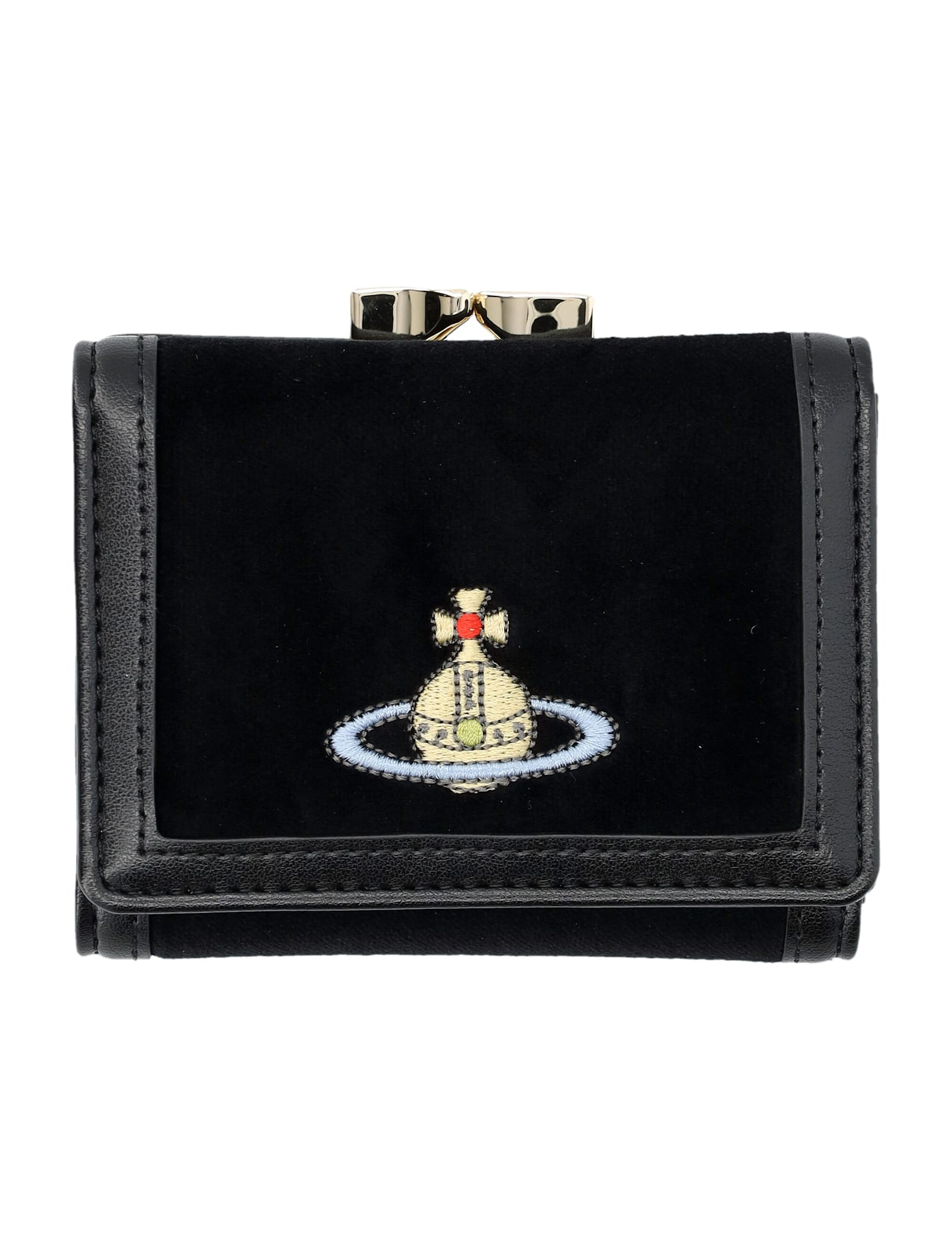 Shop Vivienne Westwood Small Frame Wallet In Black