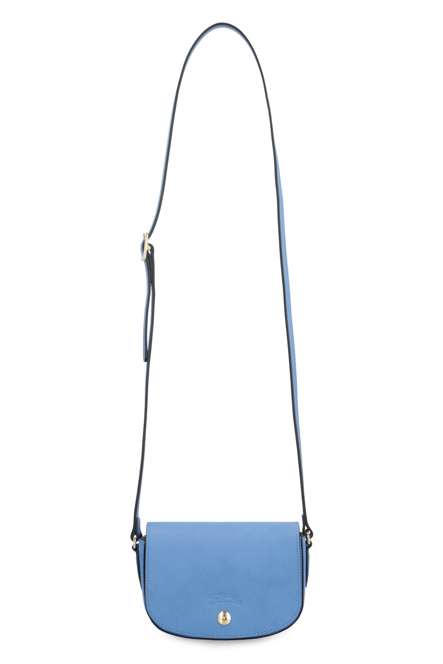 Shop Longchamp Ure Xs Leather Crossbody Bag In Gnawed Blue