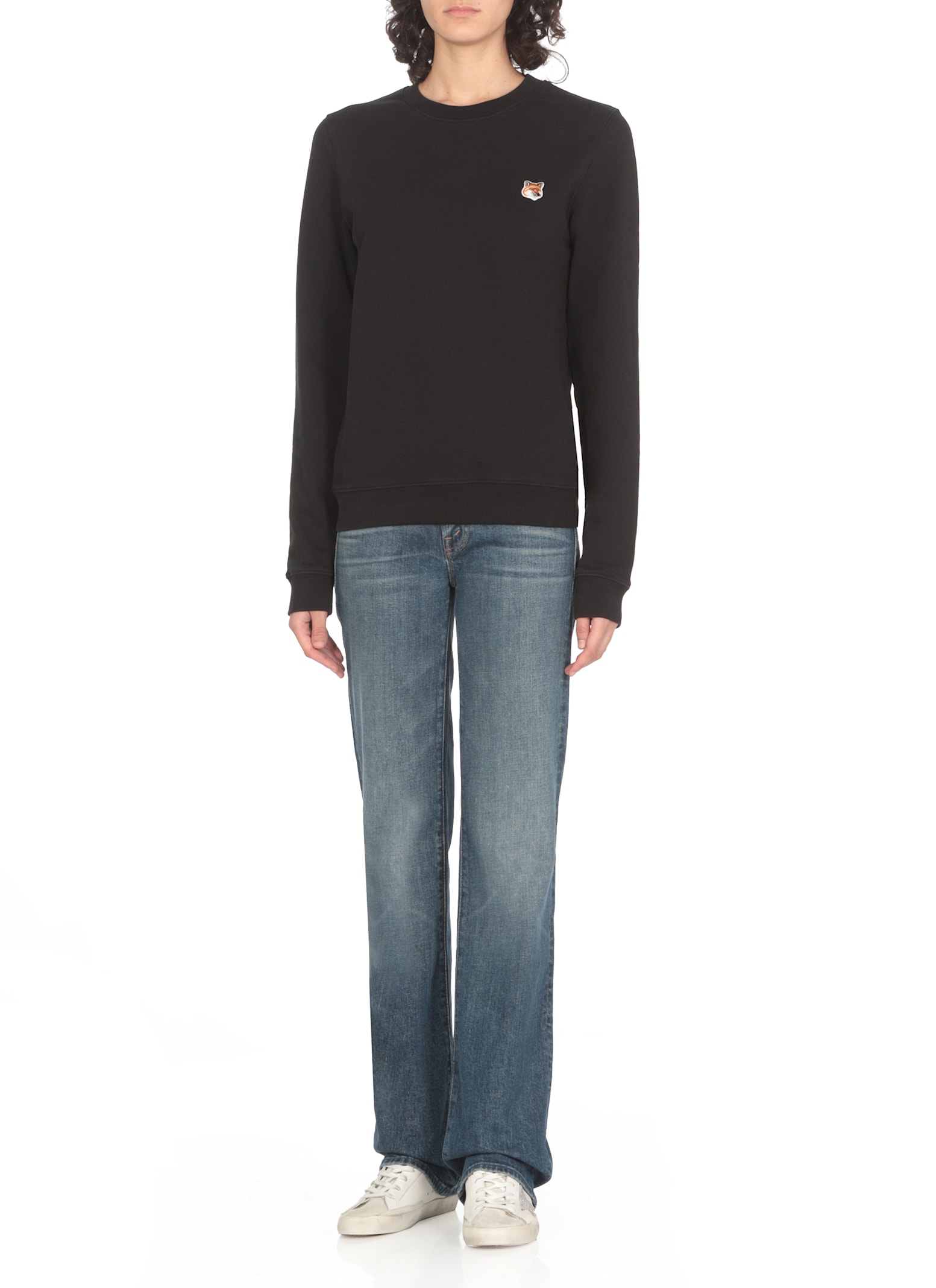 Maison Kitsuné Fox Head Sweatshirt In Black