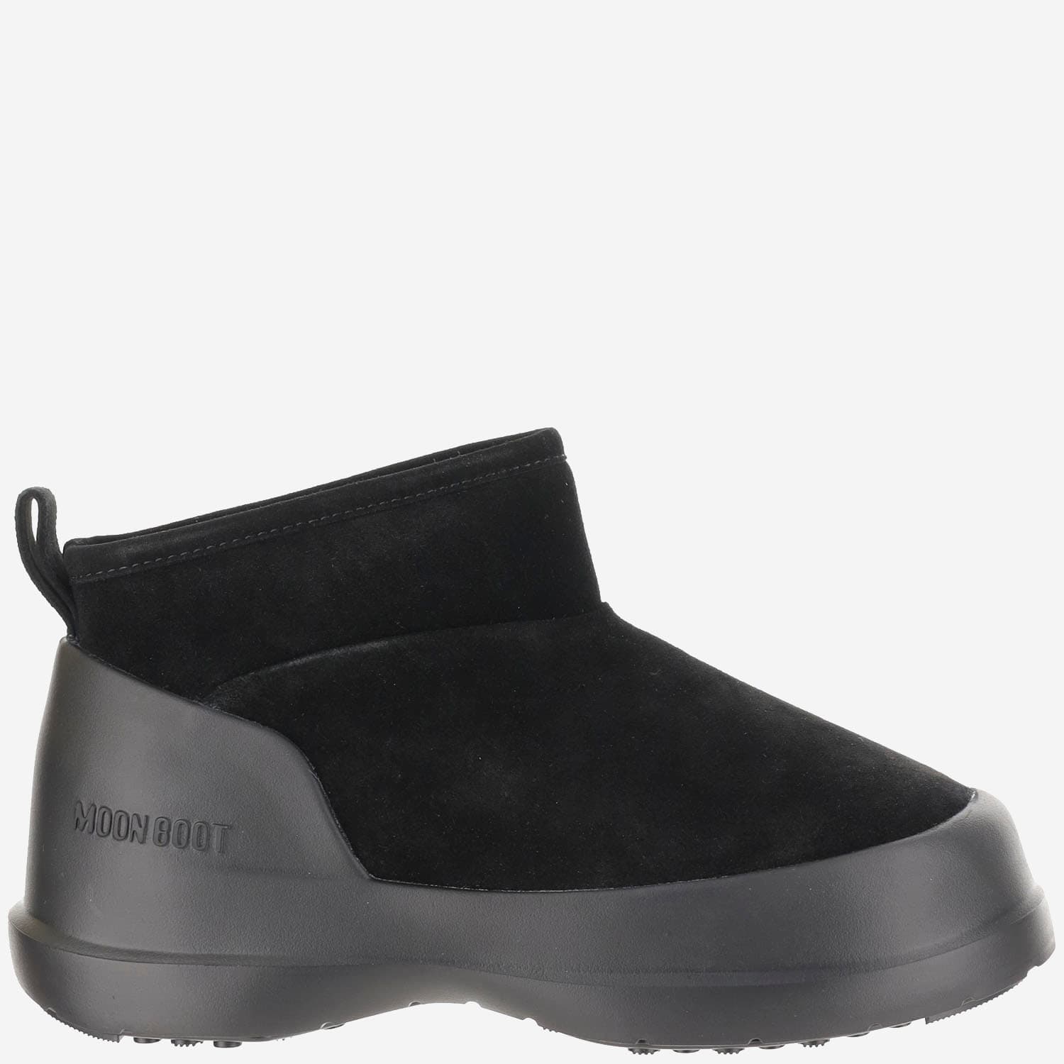 Shop Moon Boot Luna Low Suede Ankle Boots In Black