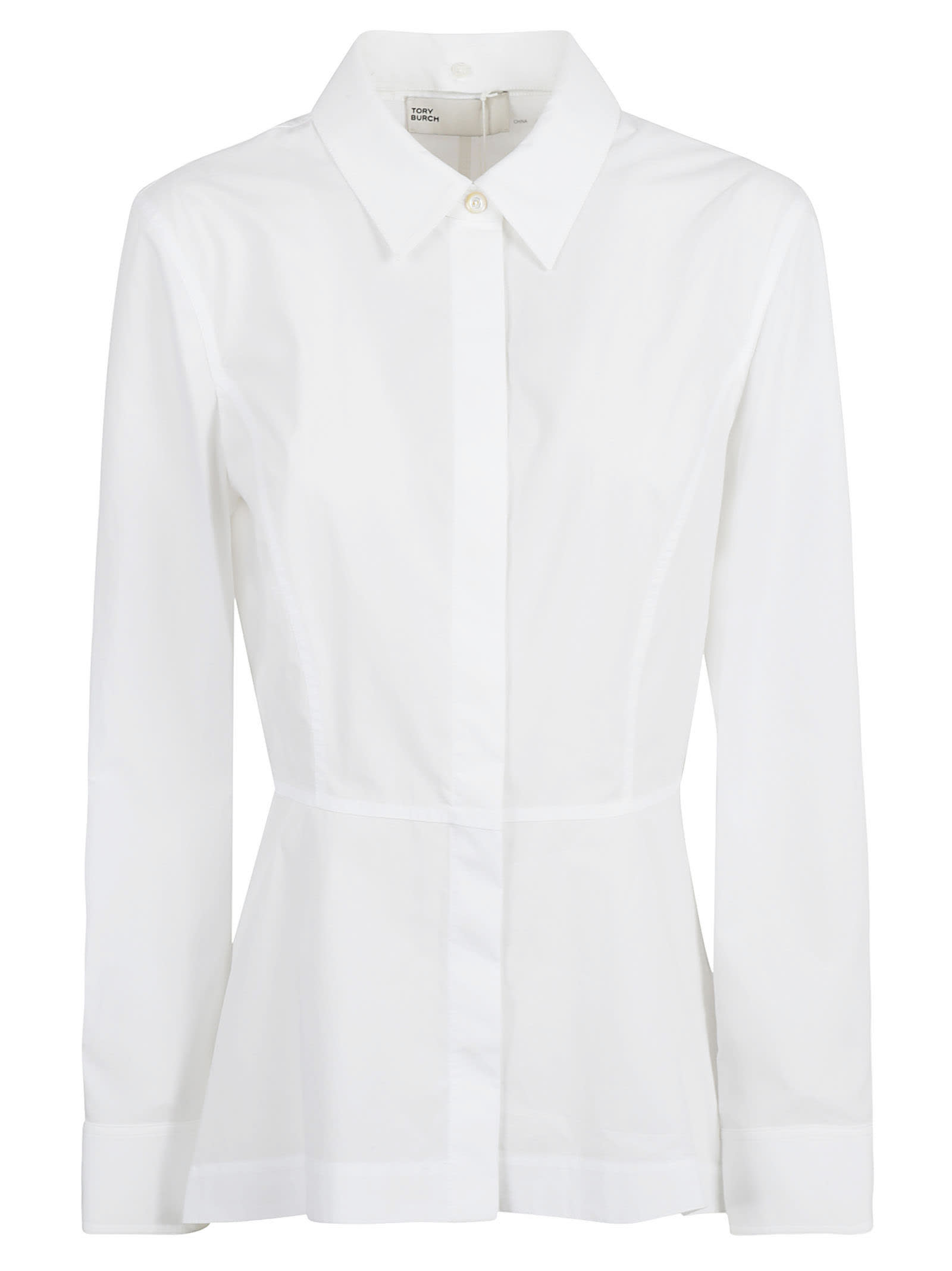 Tory Burch Long-sleeved Shirt In White