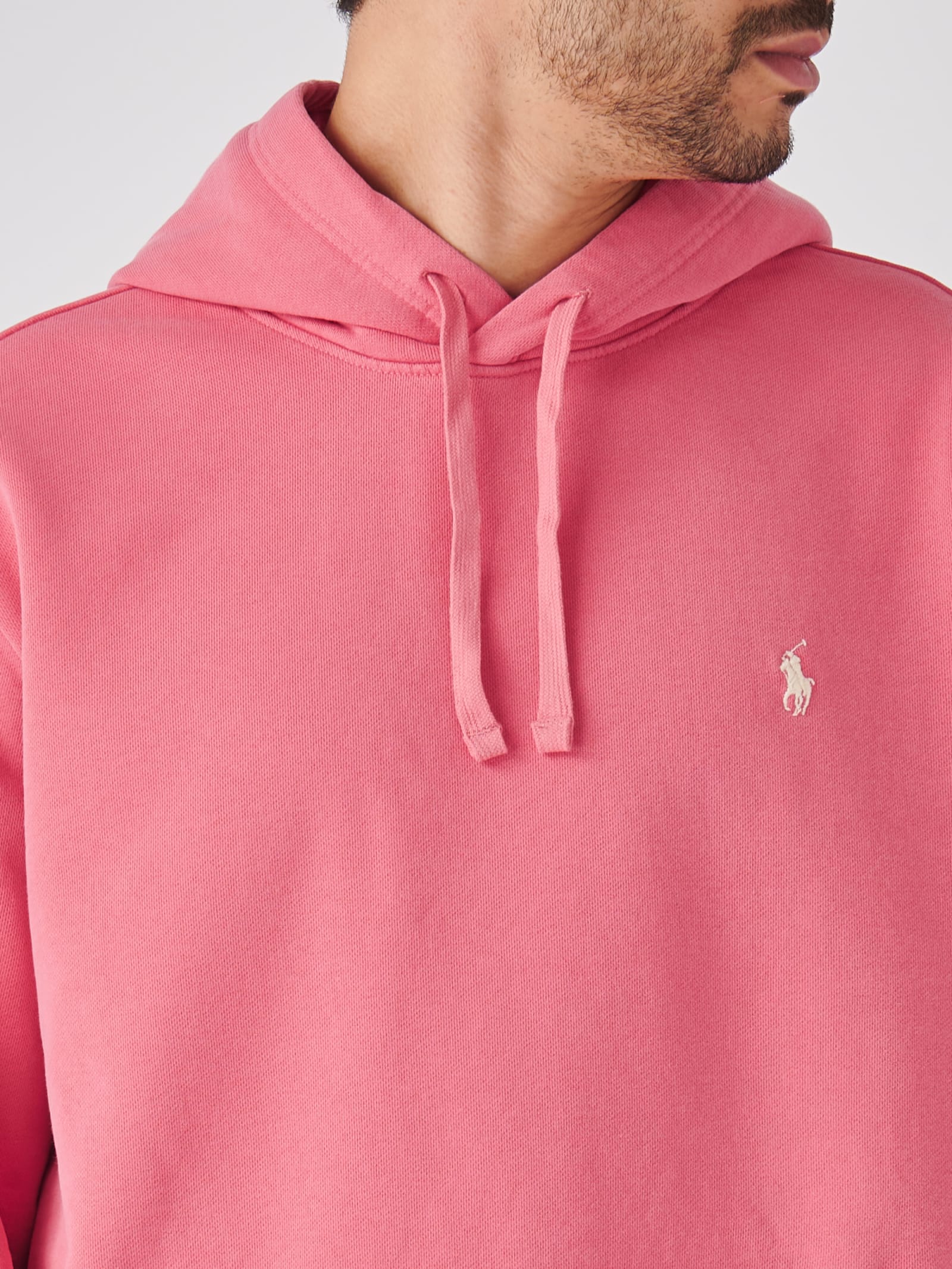 Shop Polo Ralph Lauren Long Sleeve Sweartshirt Sweatshirt In Rosa Carico