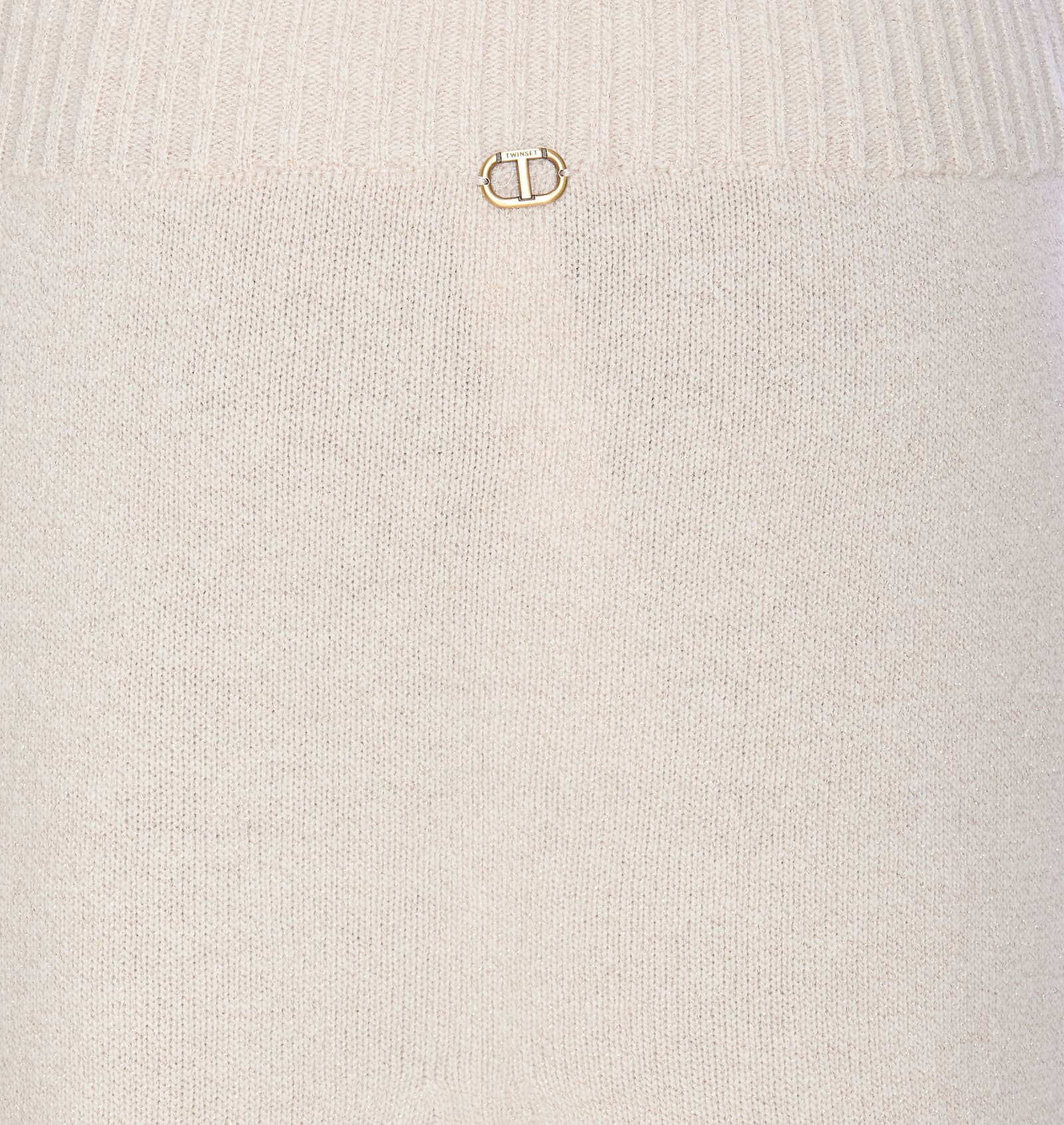 TWINSET MIXED WOOL AND LUREX TROUSERS
