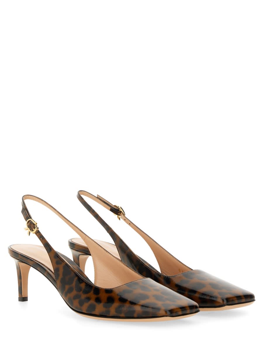 Shop Gianvito Rossi Slingback Christina In Animalier