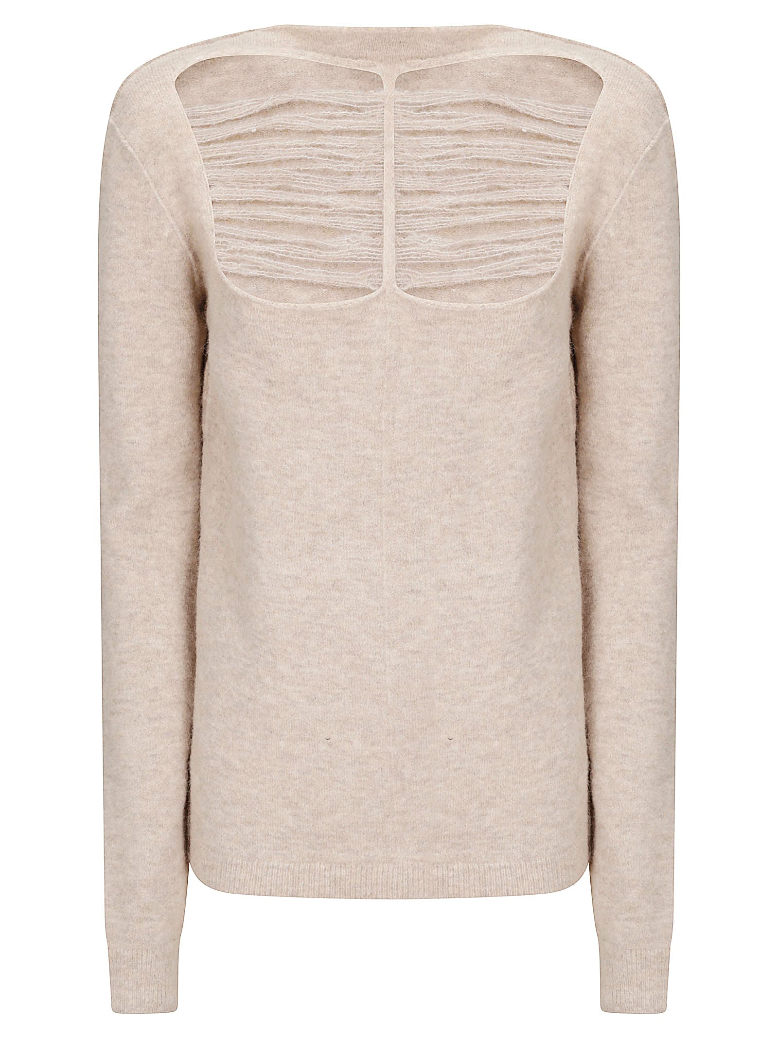 Rick Owens Gray Concordians Ls Sweater In Neutral