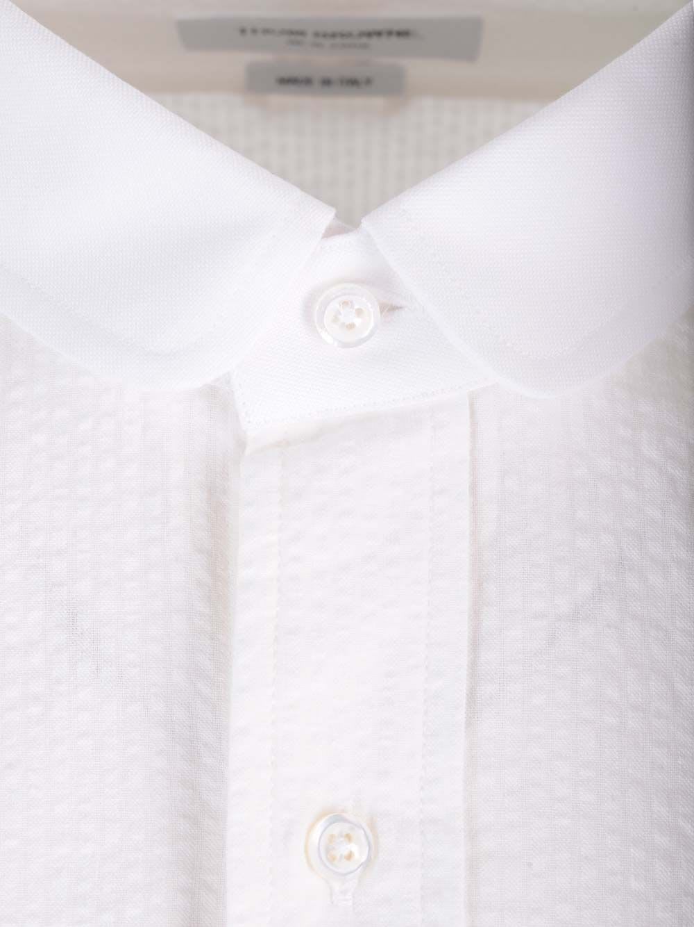 Shop Thom Browne White Shirt With Striped Bands