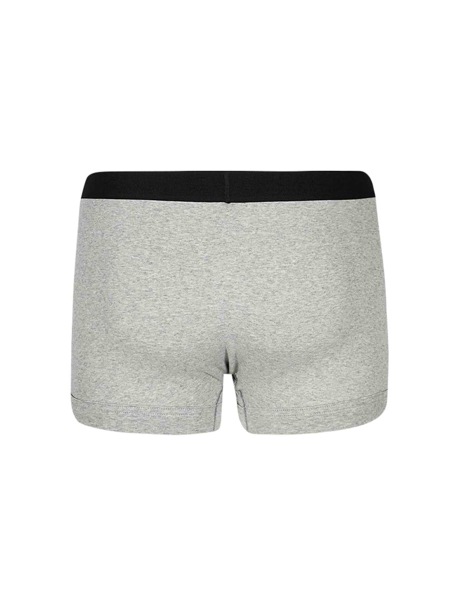 Tom Ford Logo Stretch-cotton Boxer Briefs In Black Grey