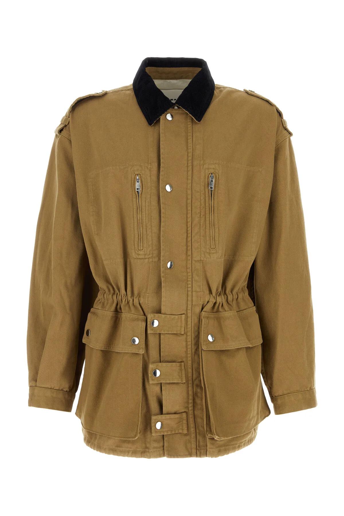 Shop Isabel Marant Khaki Cotton Eloan Jacket