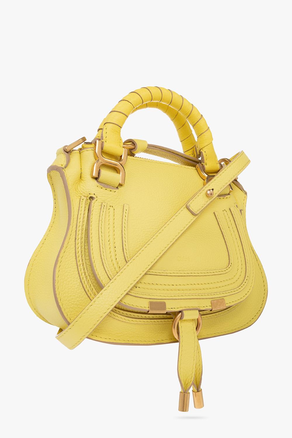 Shop Chloé Marcie Mini Shoulder Bag In Giallo