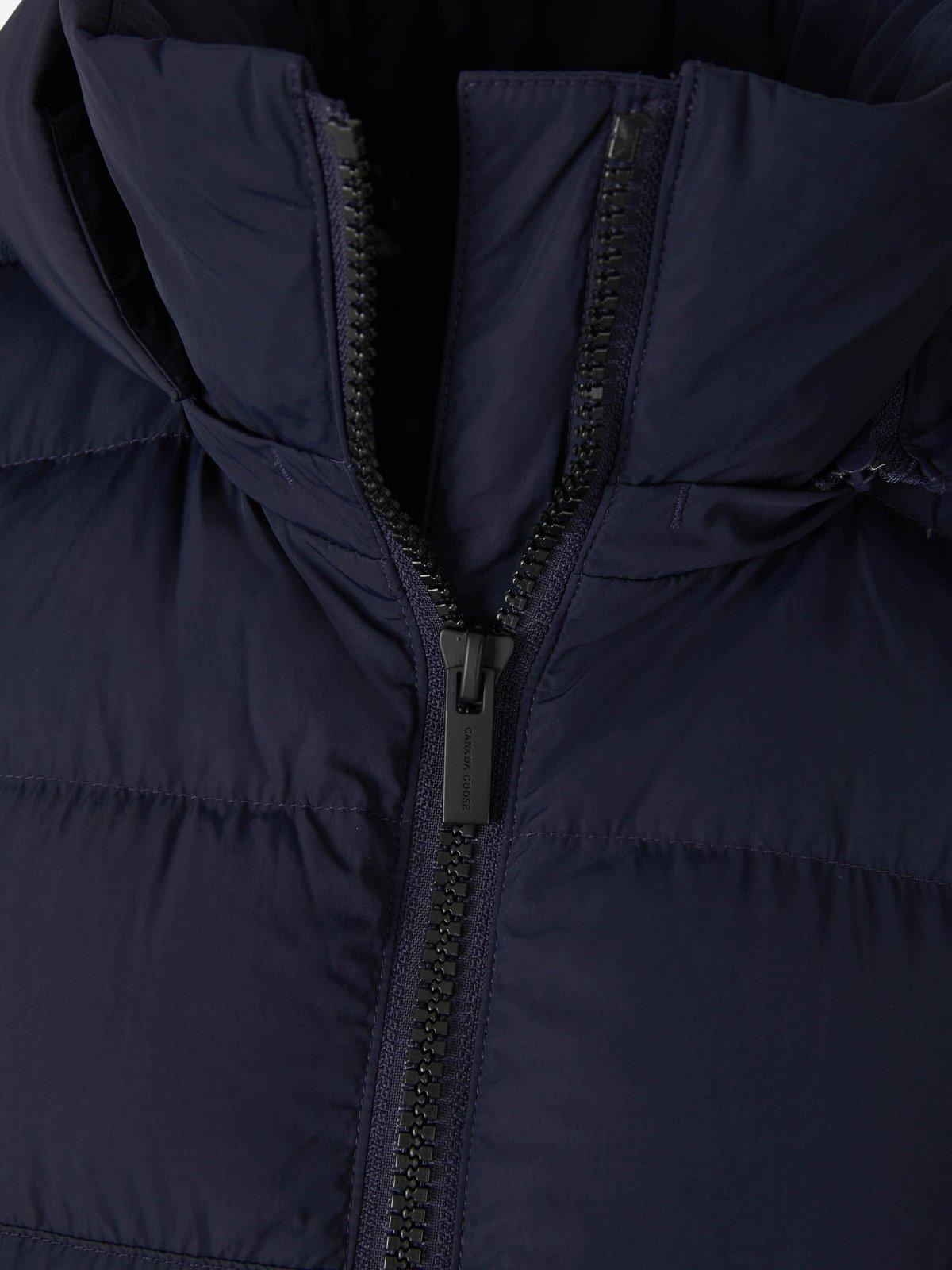 Canada Goose Zip-up Hooded Padded Parka In Blue