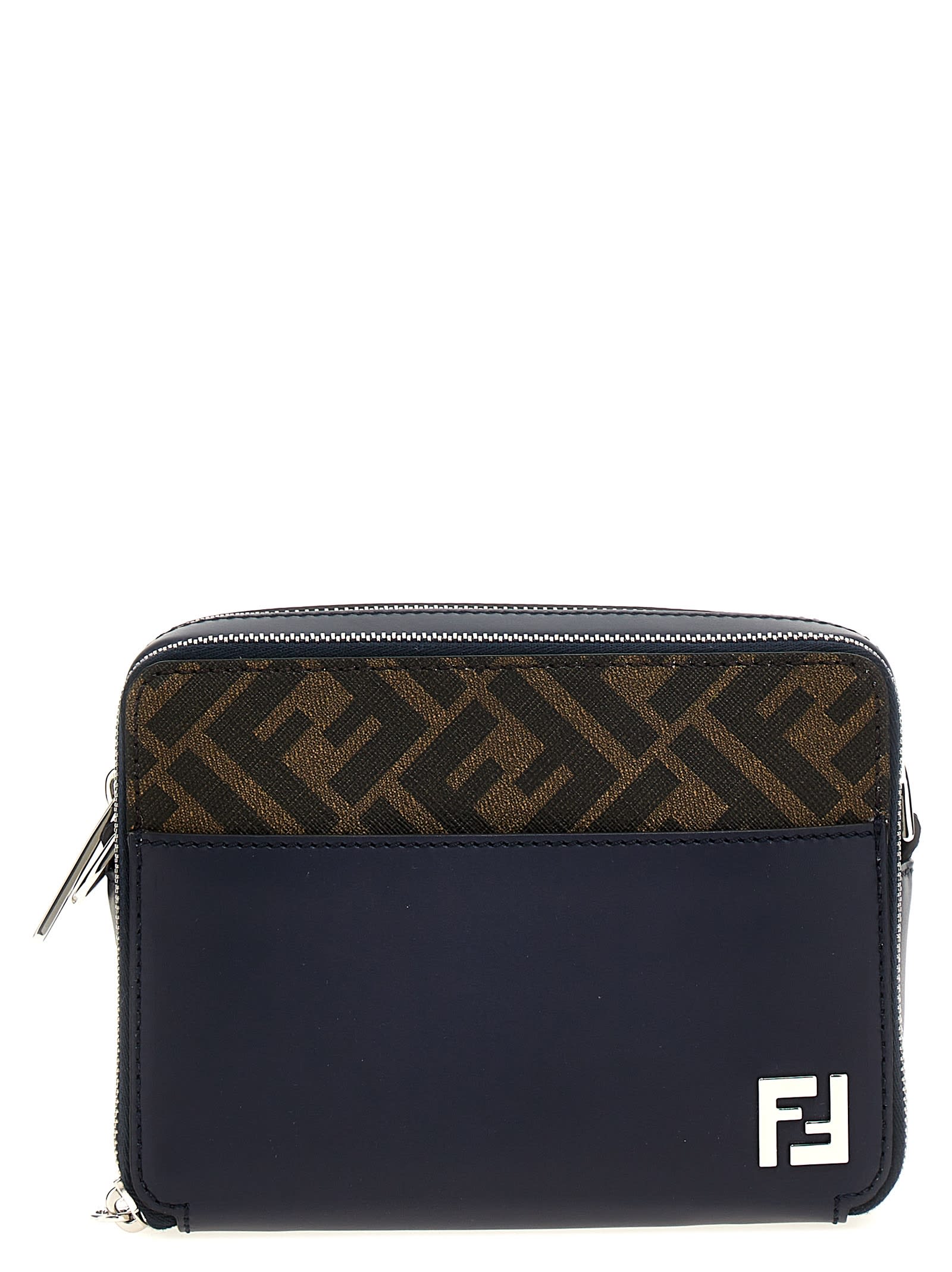 Shop Fendi Camera Case Organizer Squared Ff Crossbody Bag In Blu