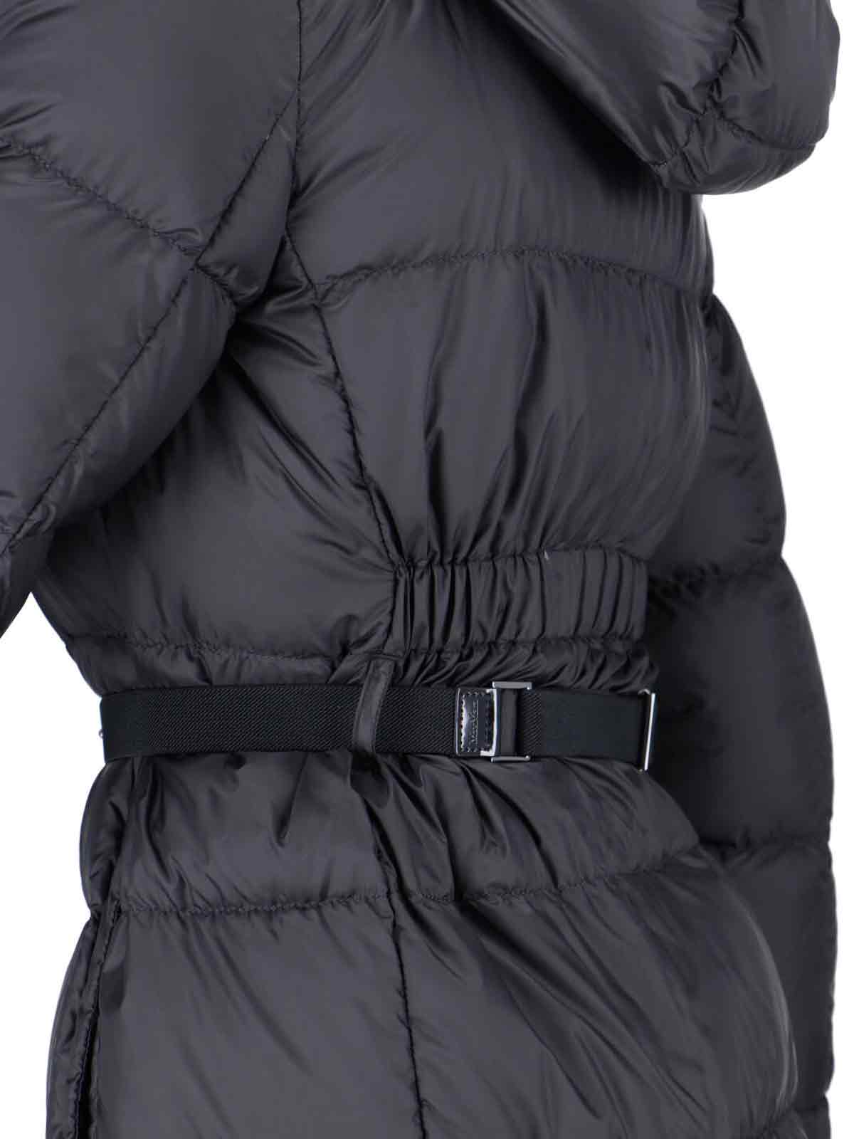 Max Mara The Cube Maxi Hooded Down Jacket In Black