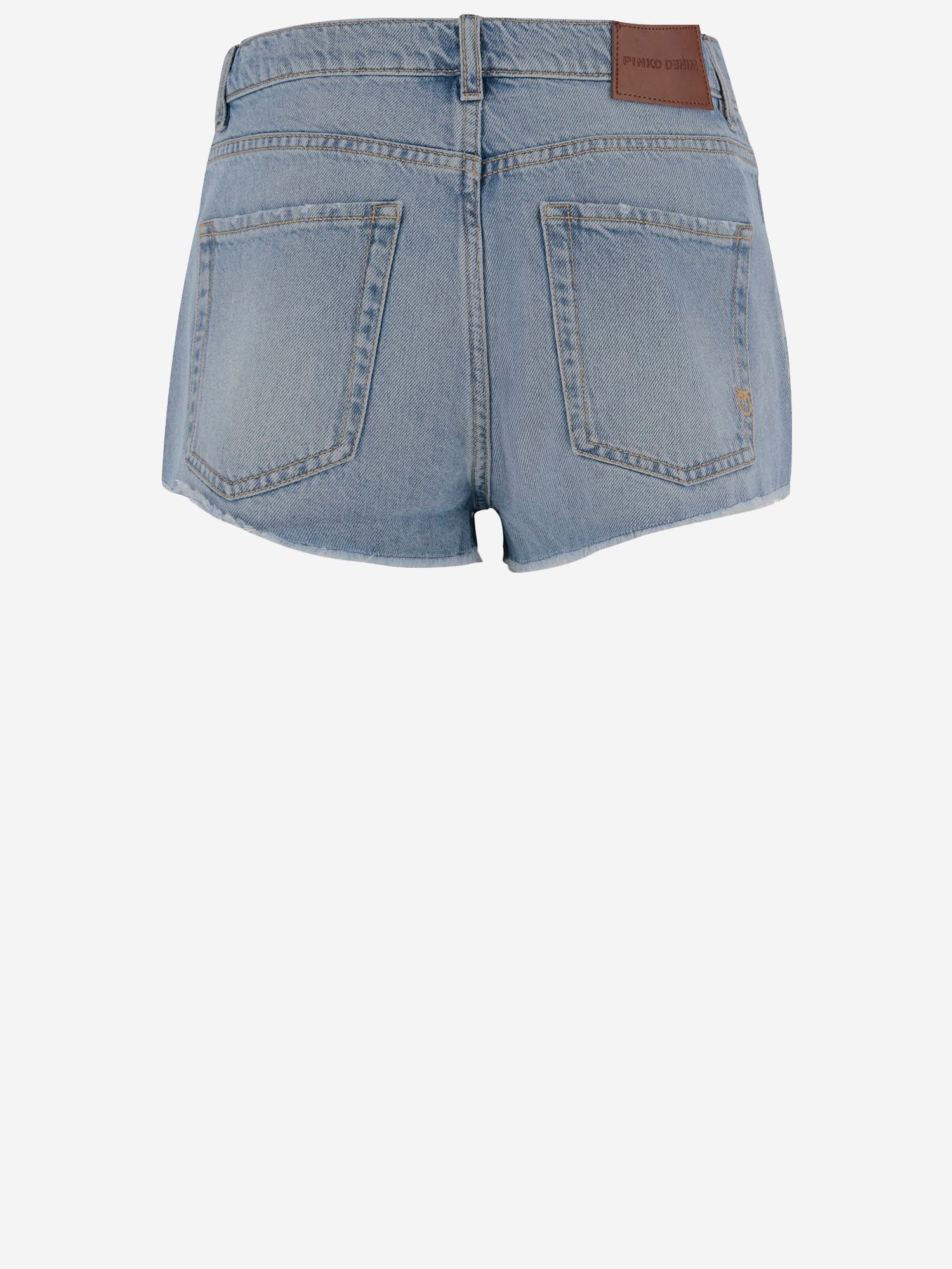 PINKO COTTON BLEND DENIM SHORTS 
