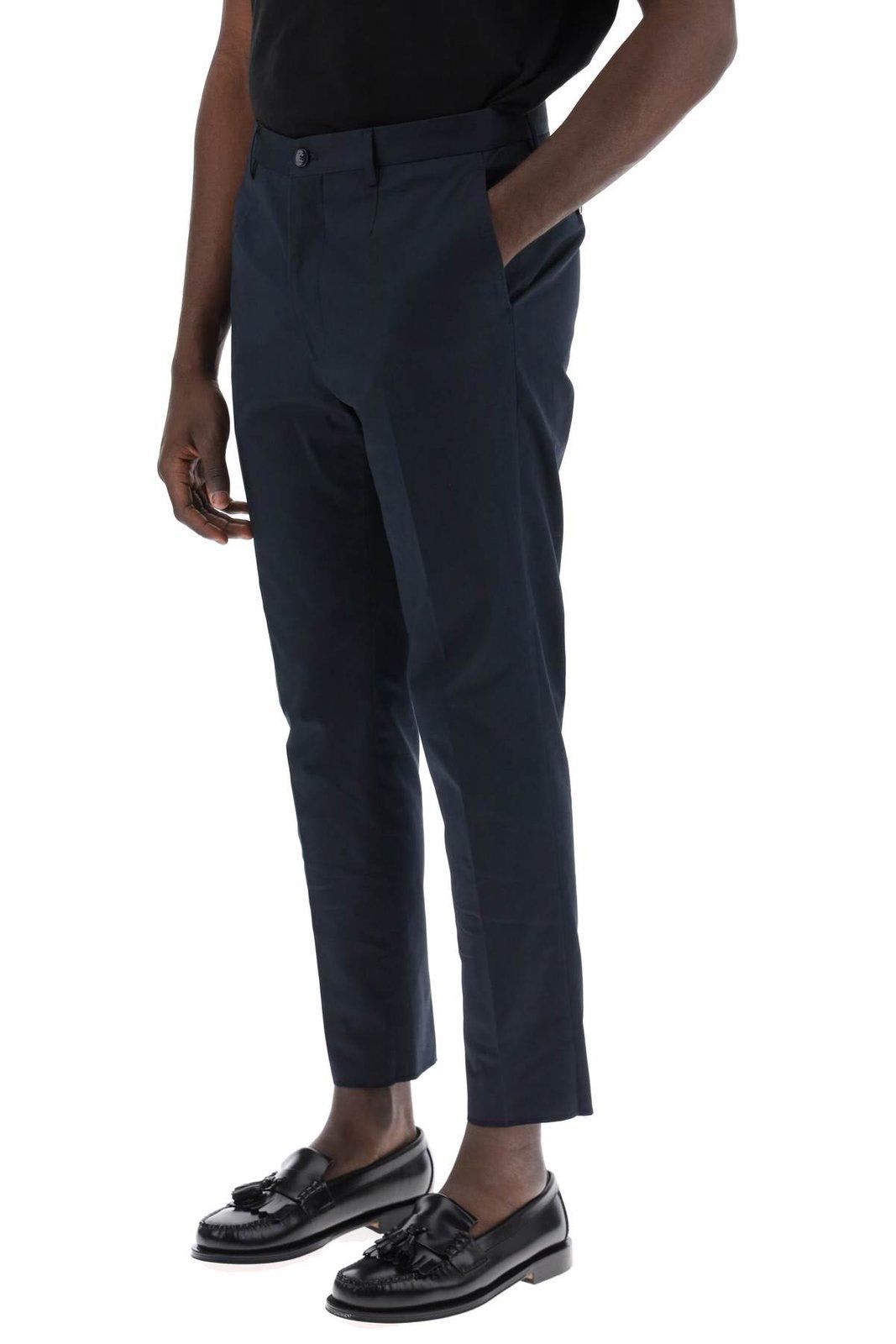 Shop Etro Tapered Stretched Chino Trousers