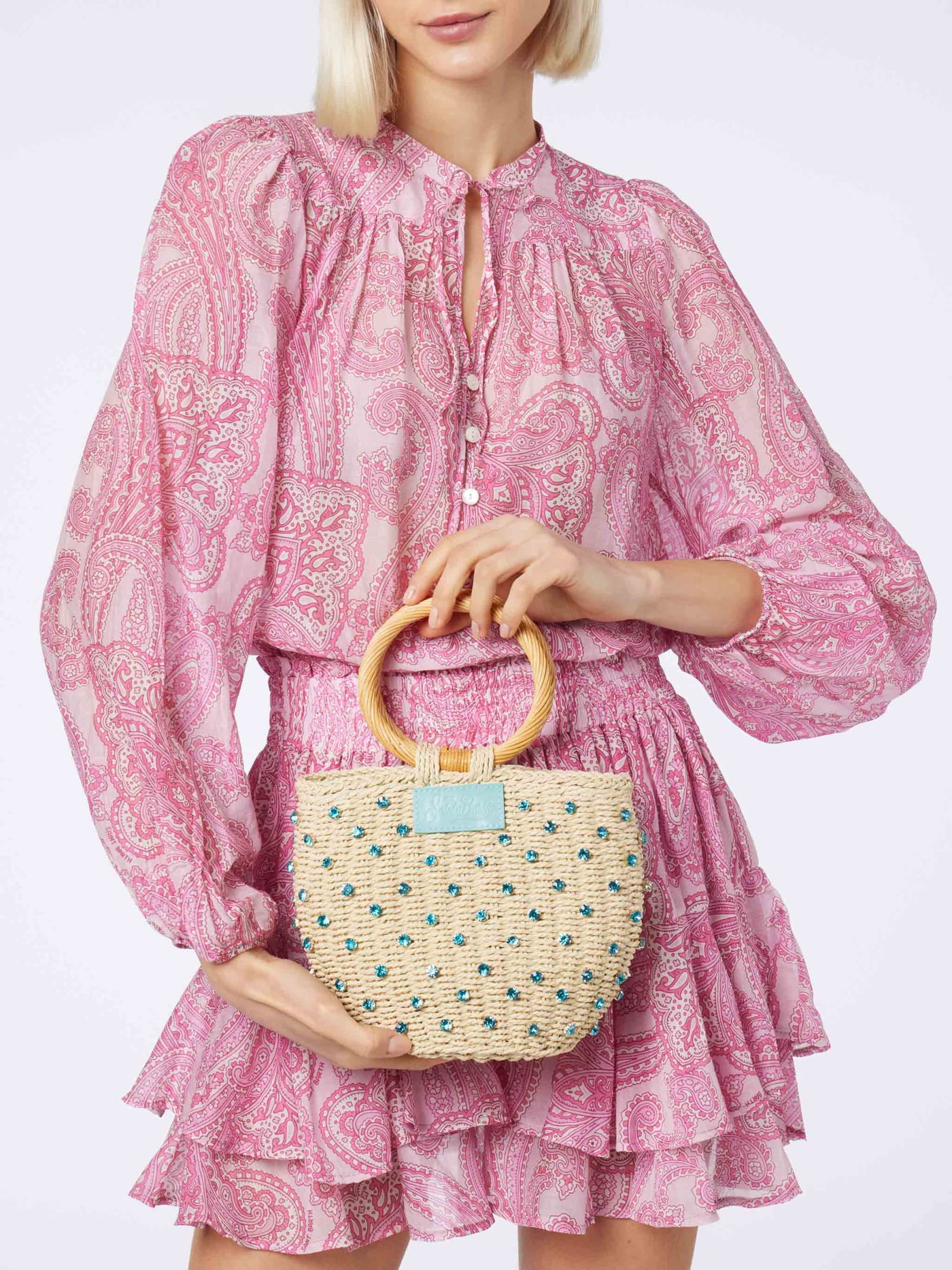 Mc2 Saint Barth Harper Voile Blouse In Pink