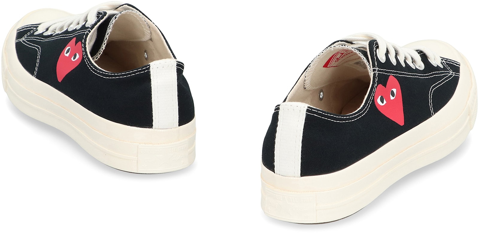 Comme Des Garçons Play Black Converse Edition Chuck 70 Og Single Heart Sneakers In Black