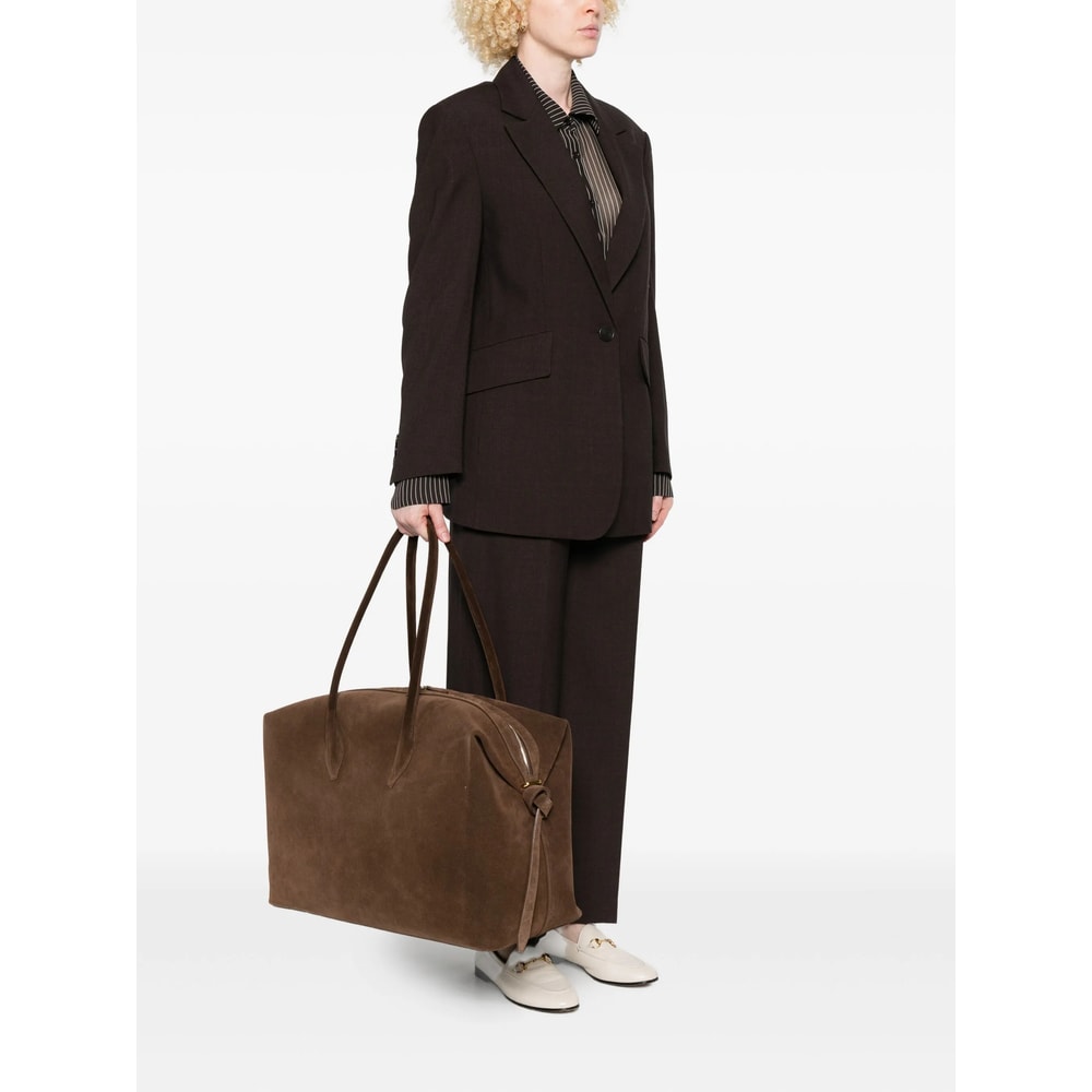 Yuzefi Double Handle Shoulder Bag In Brown