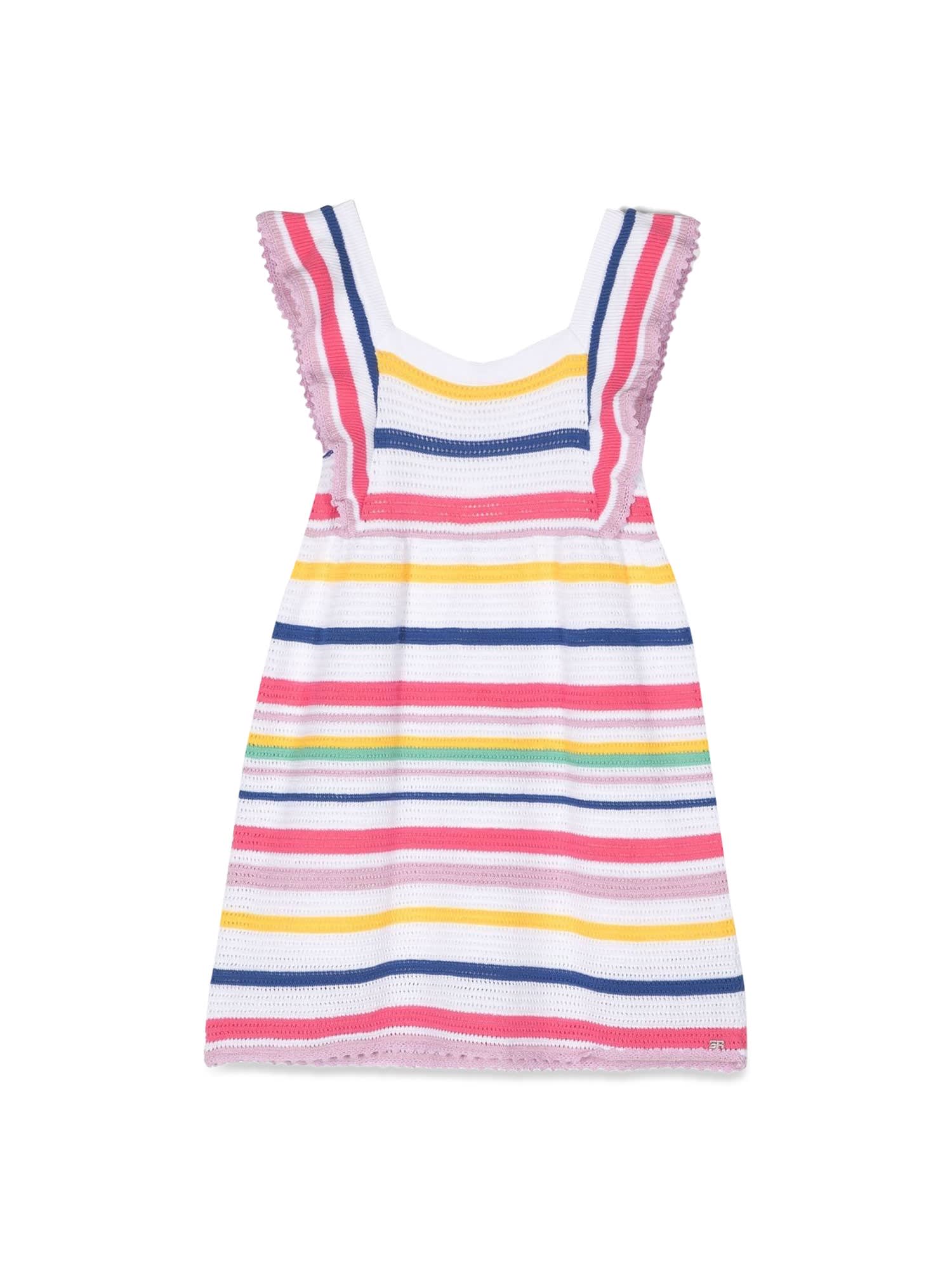 Sonia Rykiel Kids' Striped Knit Dress In Multicolor