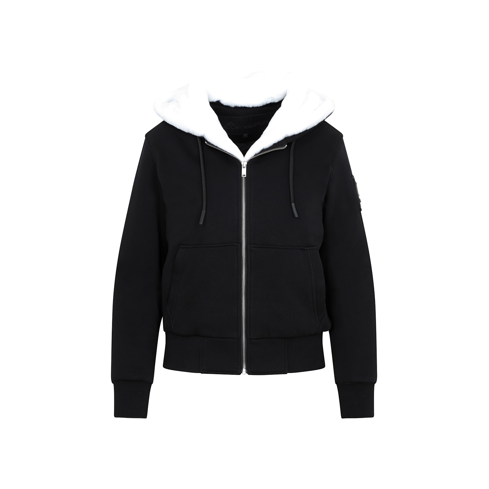 Shop Moose Knuckles Classic Bunny Jacket In Black White