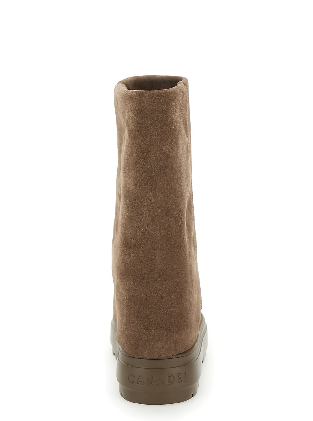 Shop Casadei New Double Face Beige Reversible Boots In Suede Woman