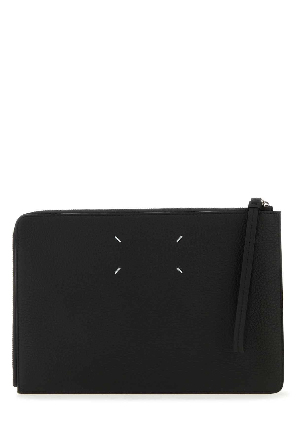 Shop Maison Margiela Black Leather Clutch In T8013