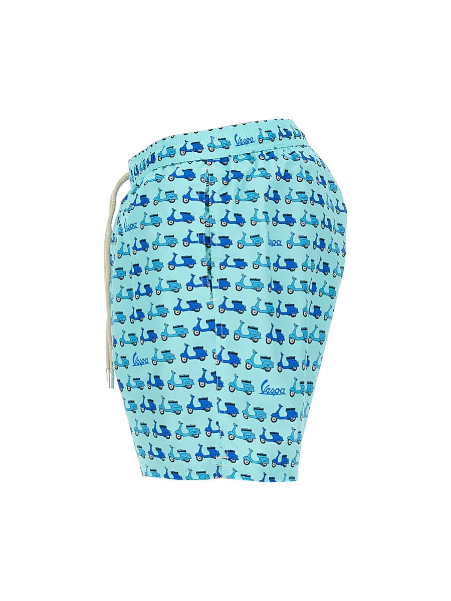 Shop Mc2 Saint Barth Swimsuit In Baby Blue