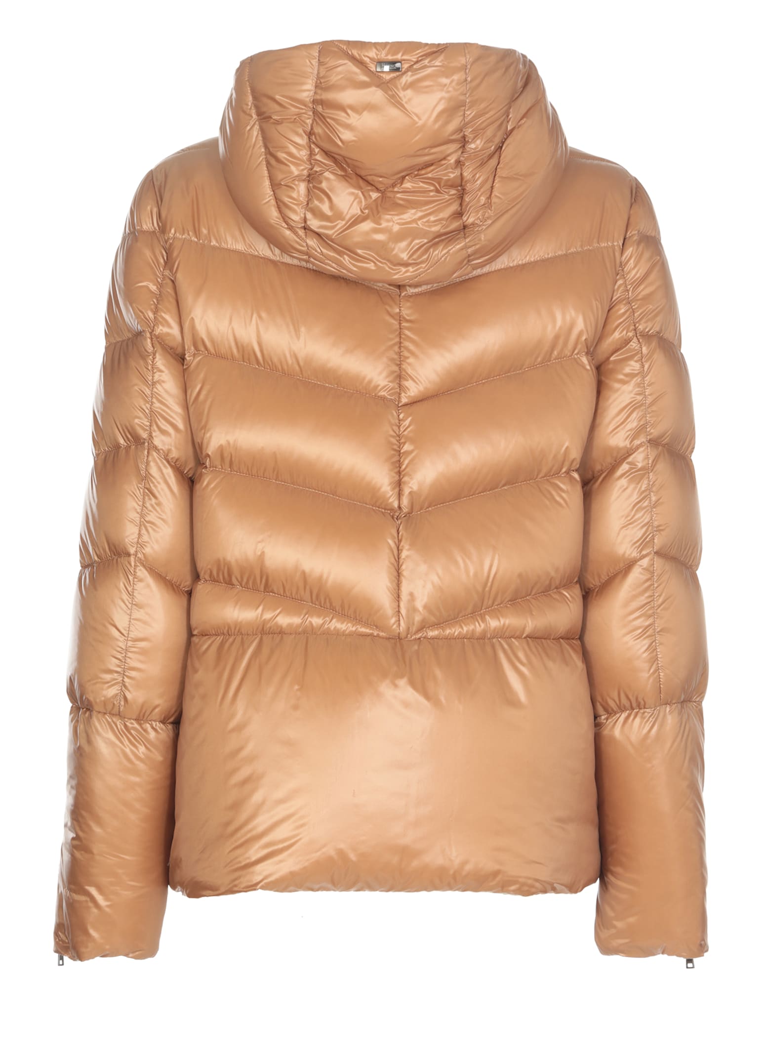 Shop Herno Quilted Down Jacket In Brown