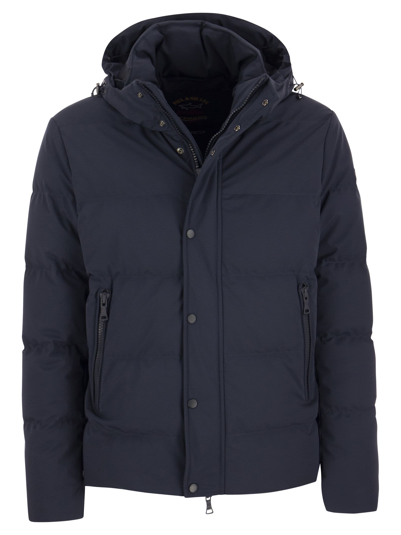 Paul&amp;shark Down Jacket With Hood In Blue