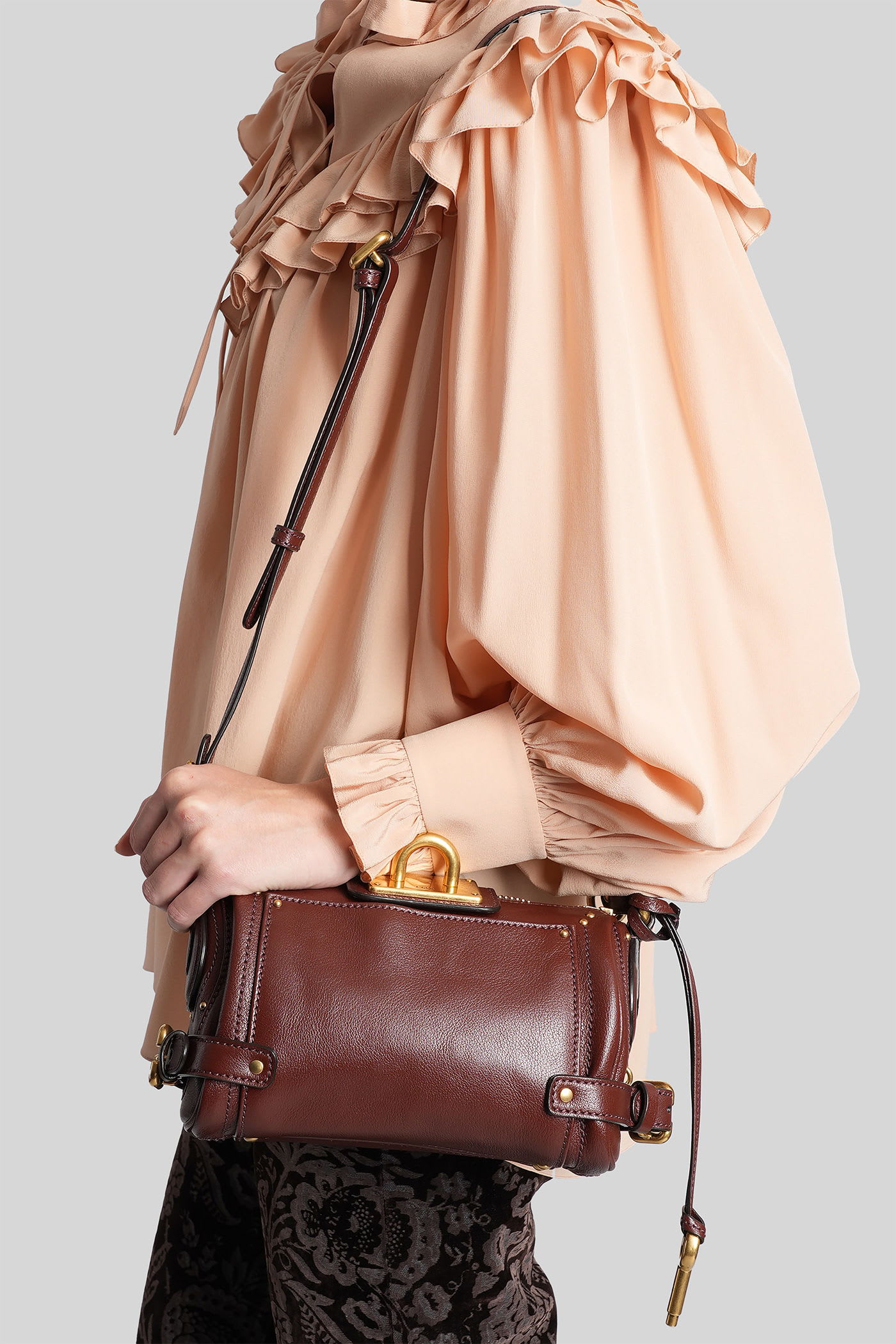 Chloé Crafty Brown Small Paddington Chain Bag In Brown