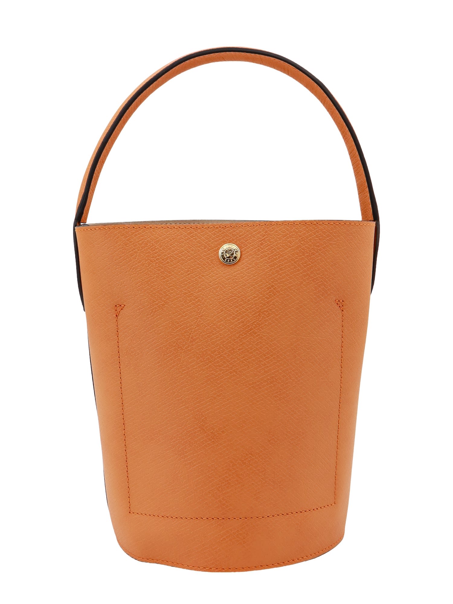 Shop Longchamp Épure Bucket Bag In Apricot