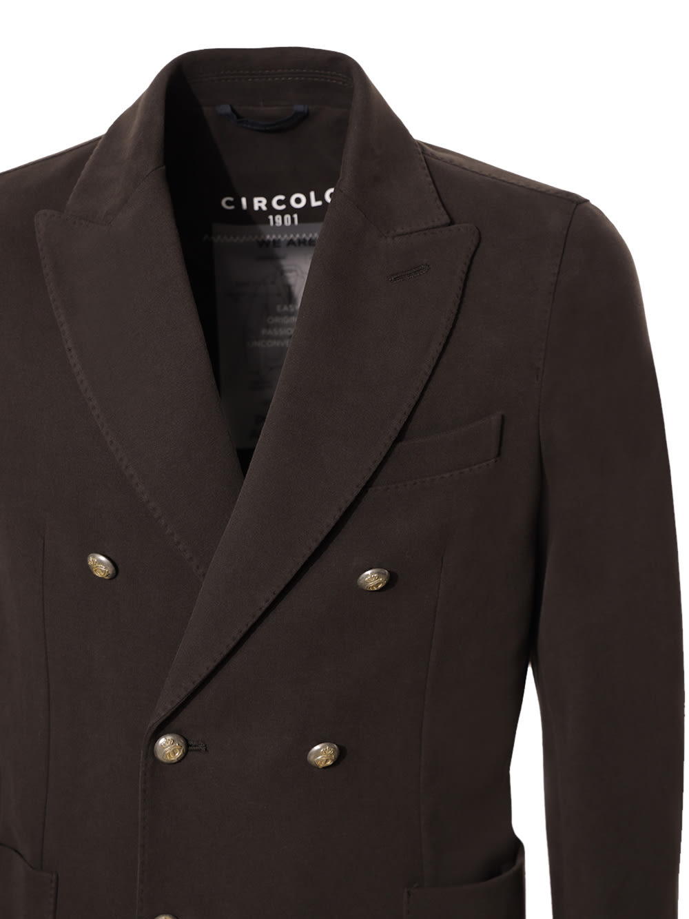Shop Circolo 1901 Double-breasted Jacket In Marrone