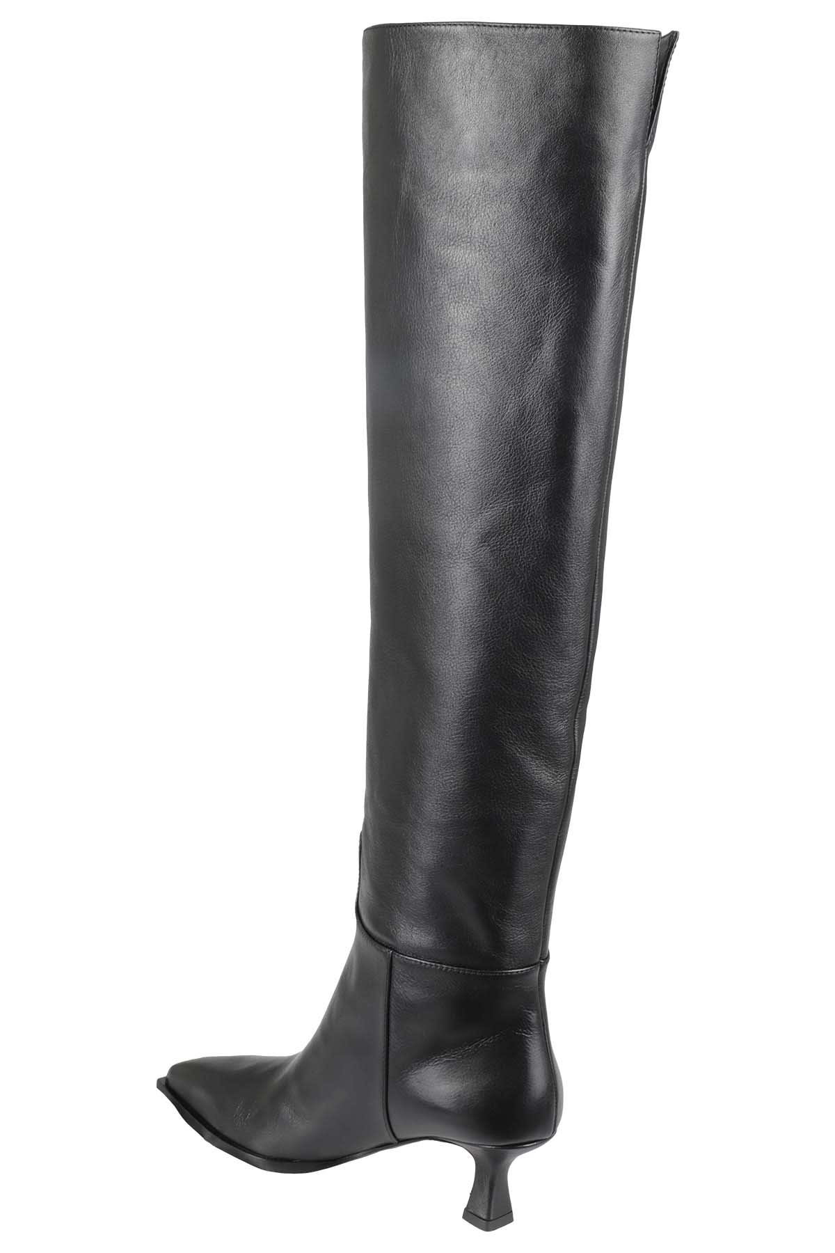 3juin Bea 055 High Heels Boots In Black Leather | ModeSens