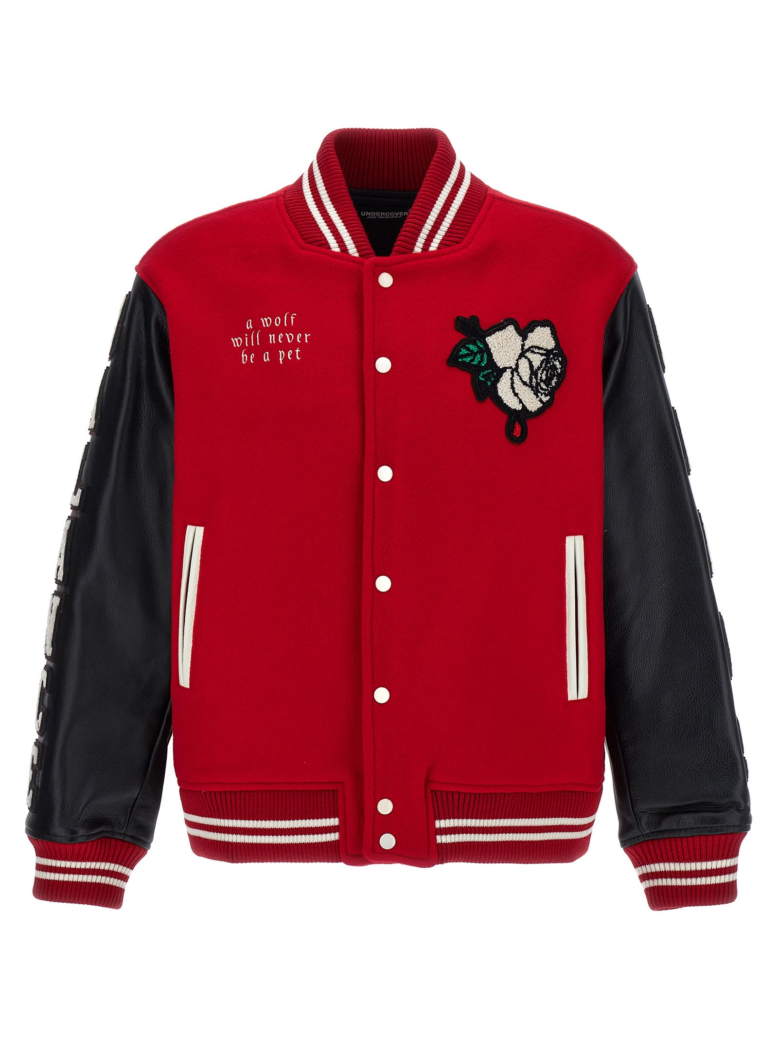 Undercover | H.Lorenzo|Balance Varsity Jacket (UC2C4206-1-RED), 3 / Red