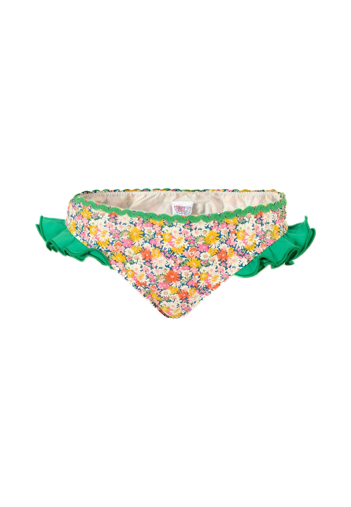 Mc2 Saint Barth Multicolor Swim Briefs For Girl With Floral Print In Multi