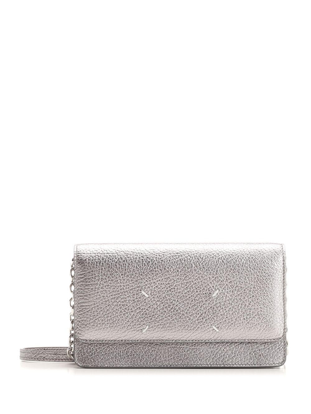 Shop Maison Margiela Wallet On Chain In Silver