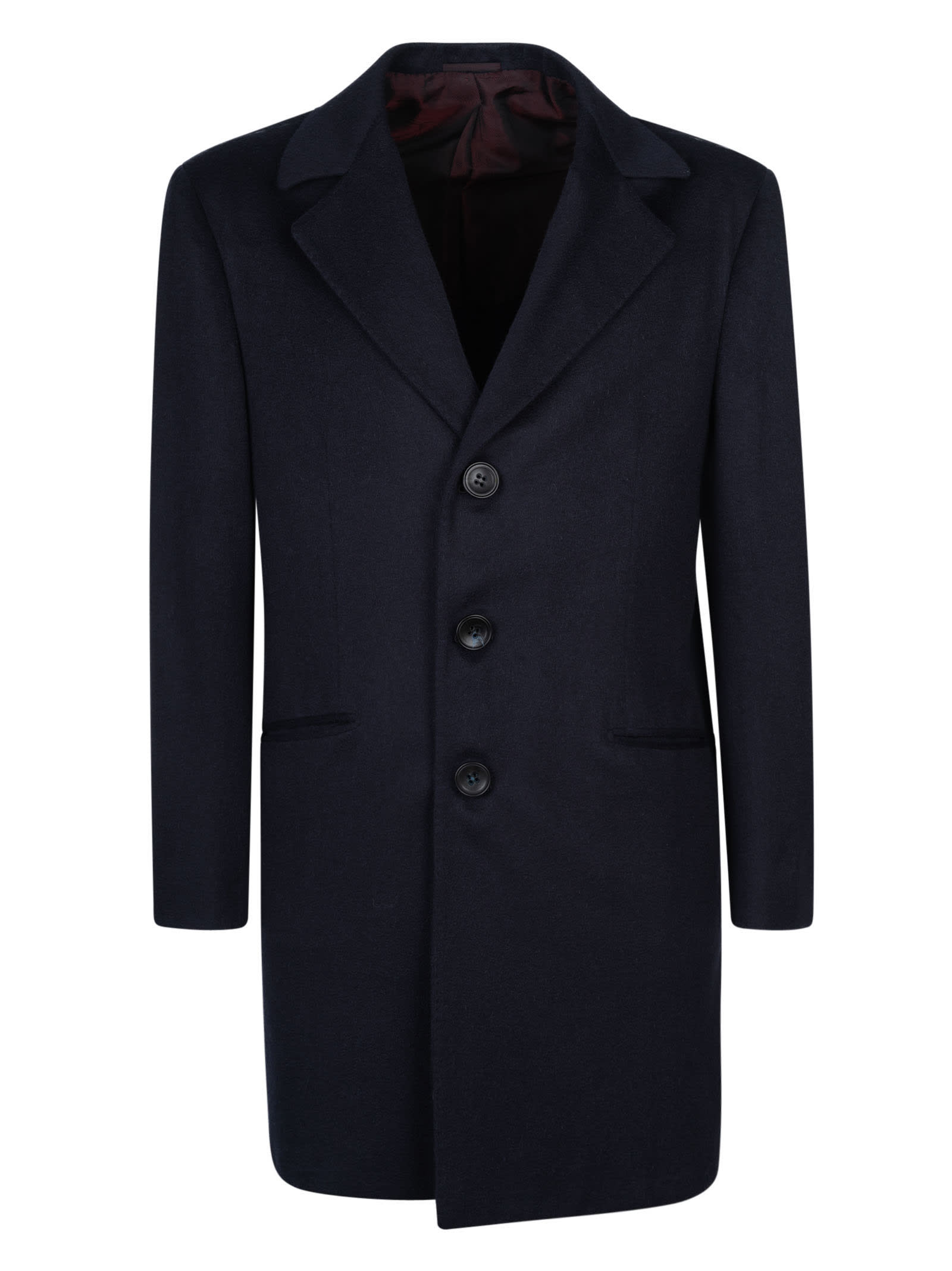 KITON CLASSIC BUTTONED COAT 