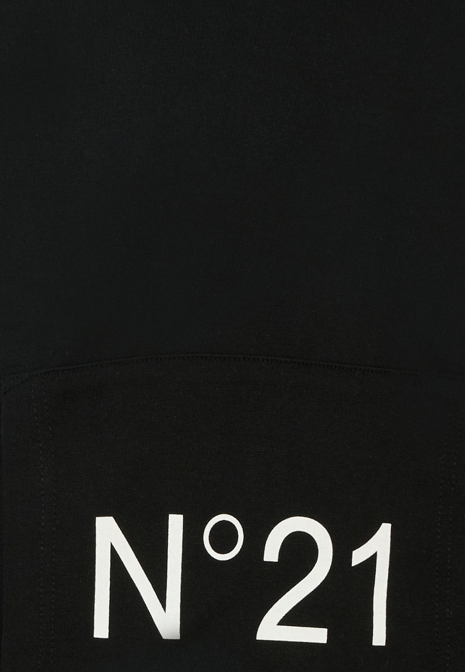 N°21 Black Sweatshirt For Kids With Logo In Black