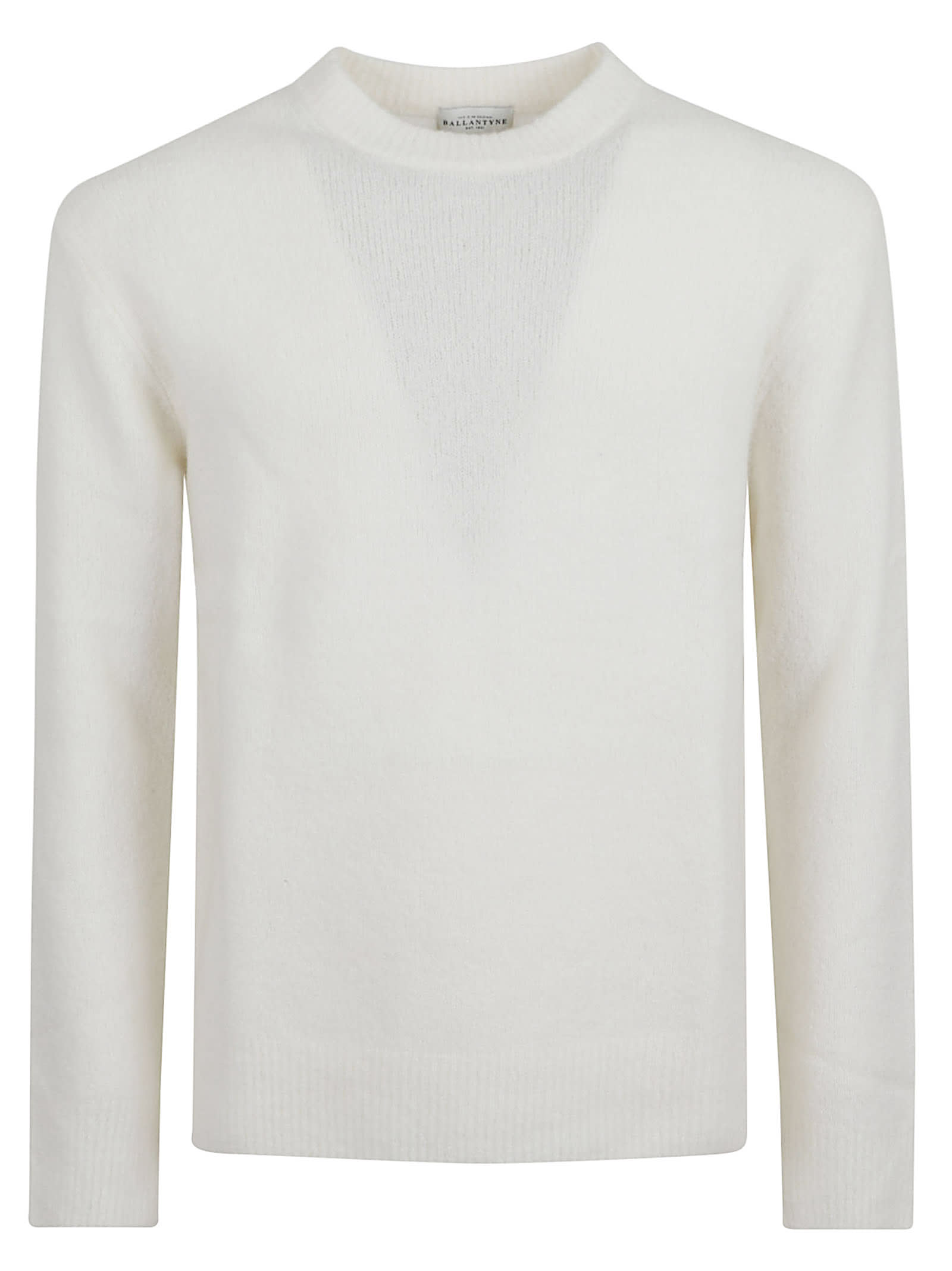 Ballantyne R Neck Pullover In White