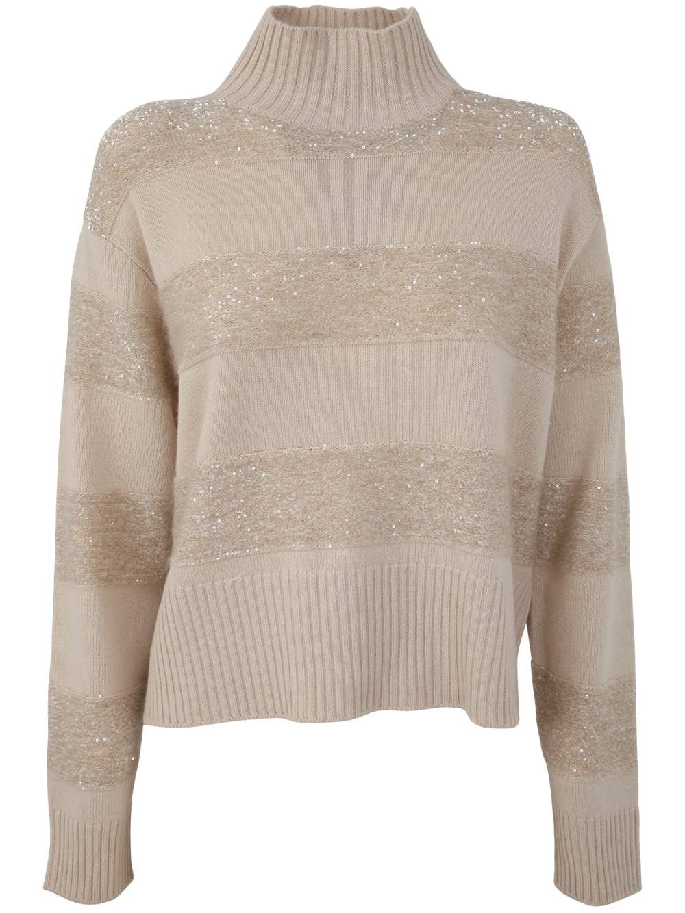BRUNELLO CUCINELLI LONG SLEEVE TURTLE NECK SWEATER