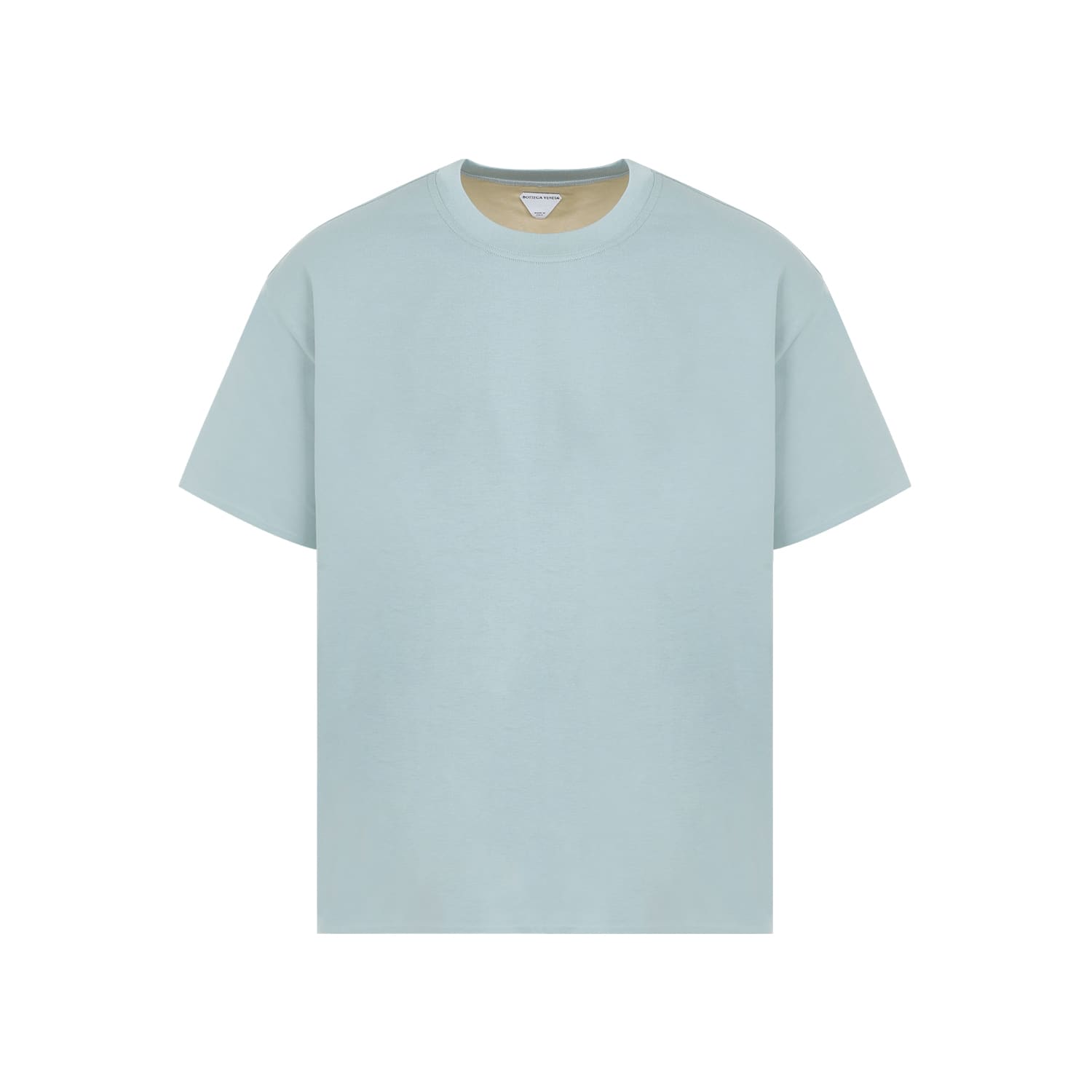 Shop Bottega Veneta T-shirt In Steel Blue Soap Stone