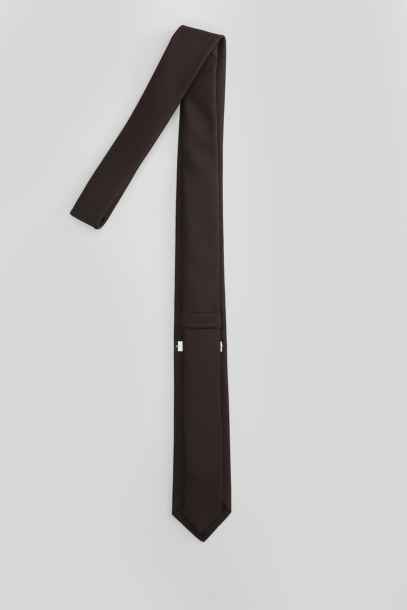 Lardini Tie In Brown Wool In Black