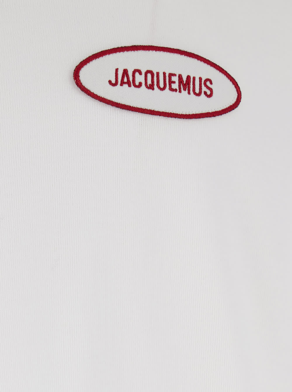 Jacquemus Mens Station Patch White Stazione Brand-patch Cotton-jersey T-shirt In White