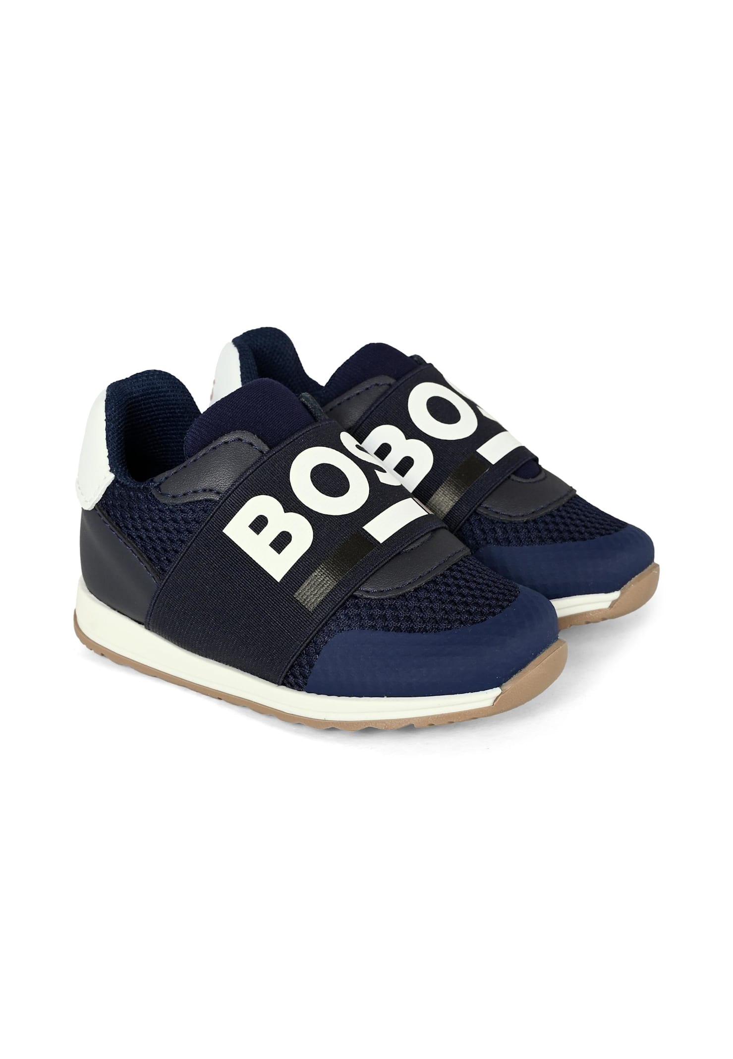 Hugo Boss Blue Sneakers For Baby Boy And Boy In Blue