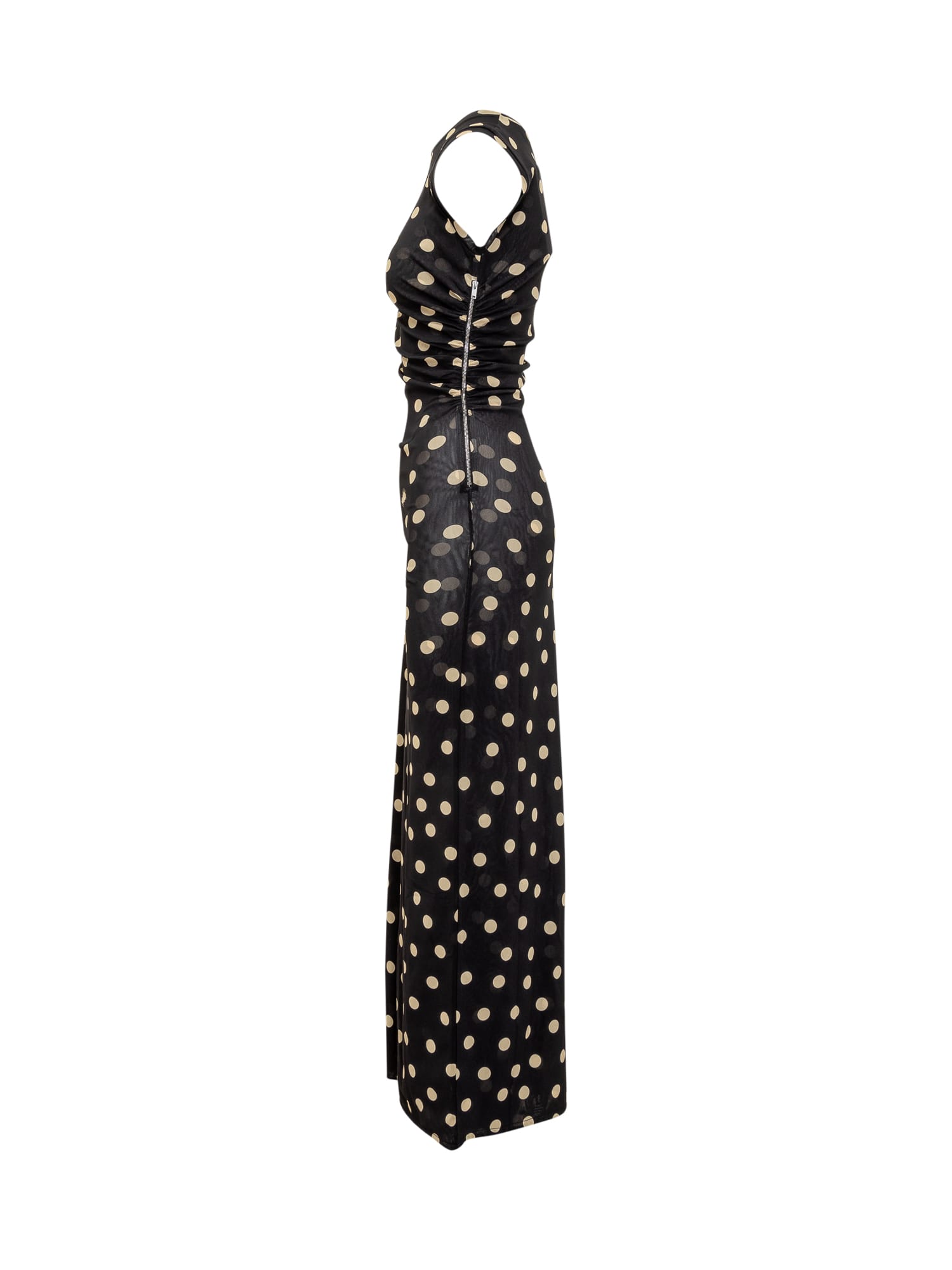 Shop Stella Mccartney Dress With Polka Dot Pattern In Multicolor 1