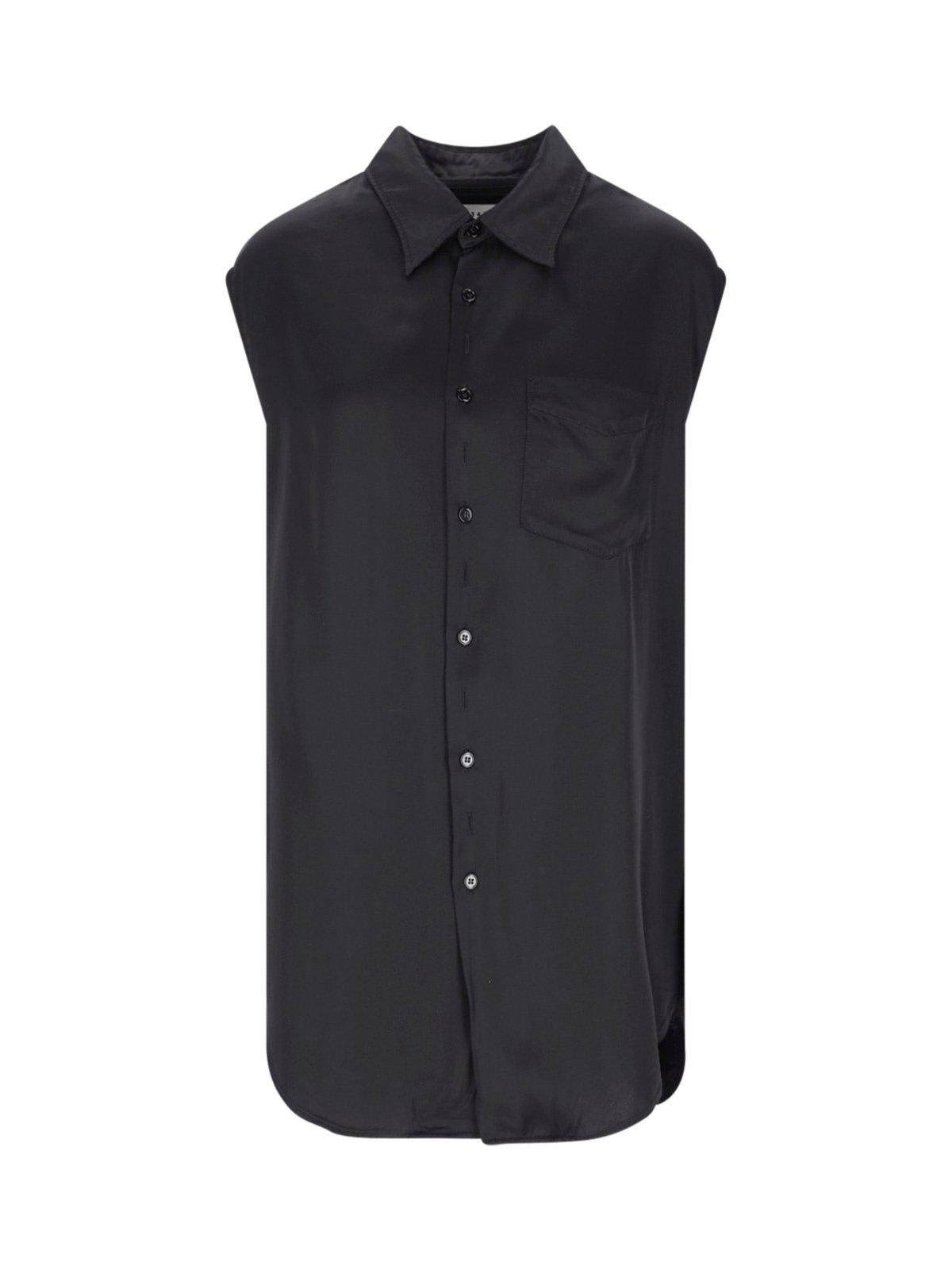 MM6 MAISON MARGIELA CUT OUT DETAILED SLEEVELESS SHIRT