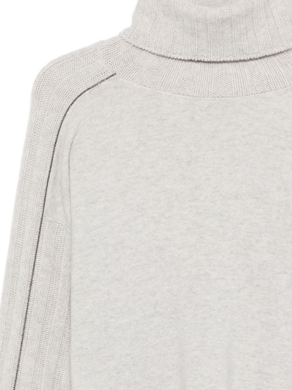 Le Tricot Perugia Turtleneck Sweater In White