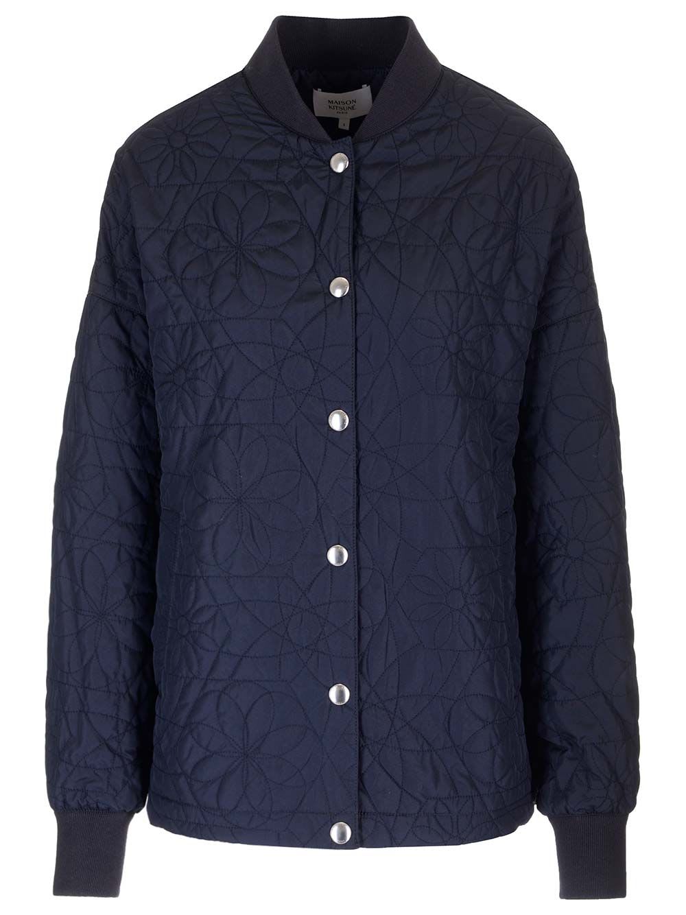 Maison Kitsuné Quilted Blouson In Blue