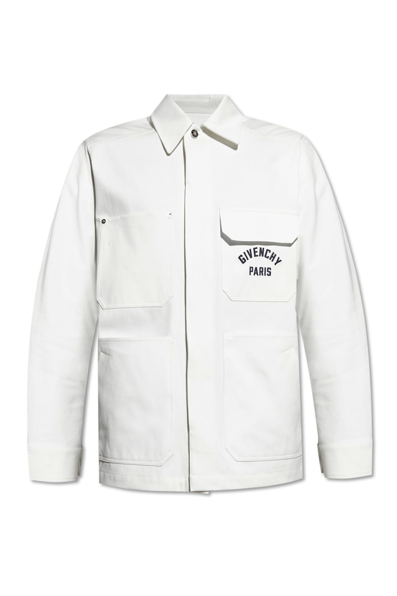 Givenchy Relaxed Fit Jacket With Front Pockets And Long Sleeves In Neutral