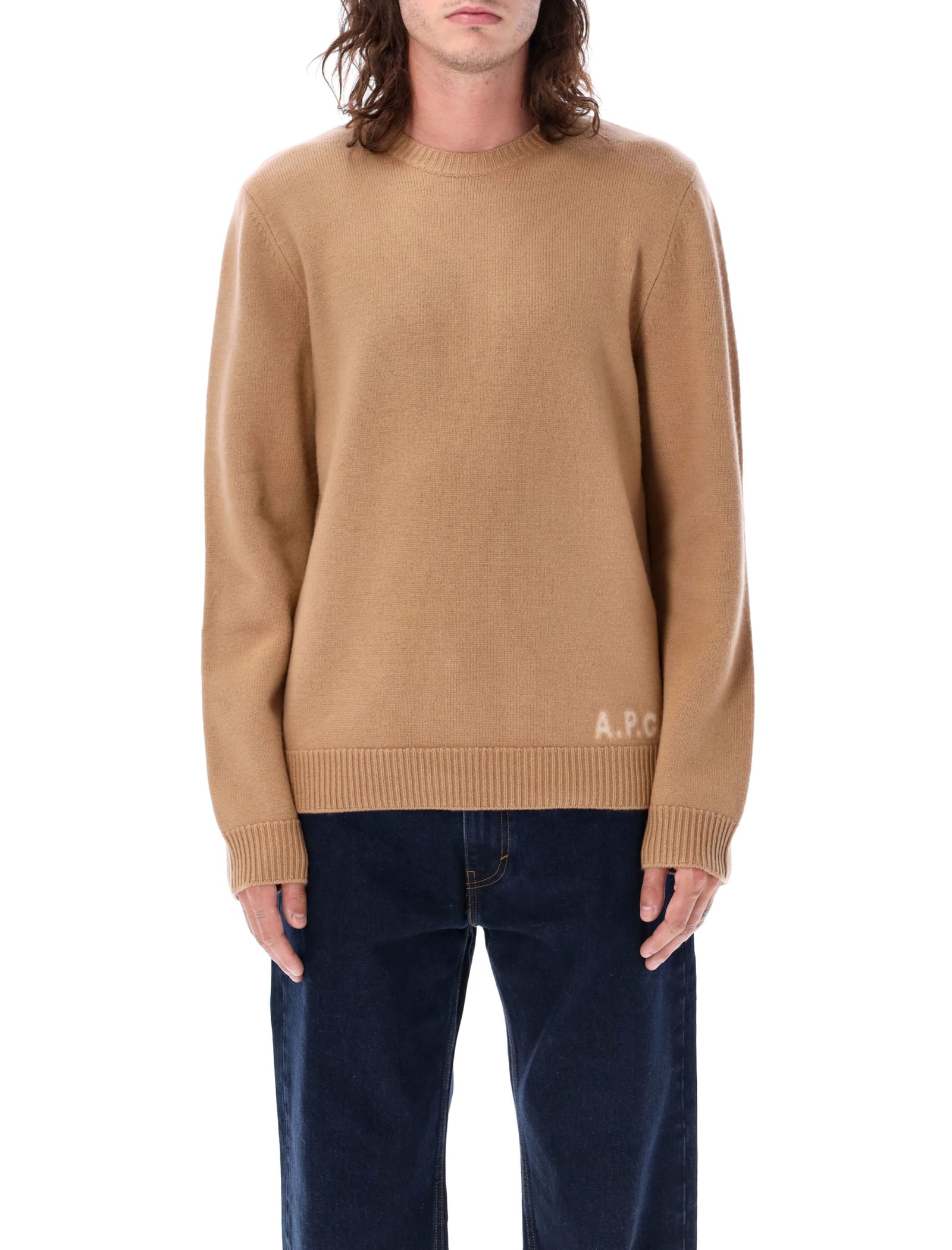 Apc A.p.c. Edward Sweater In Camel