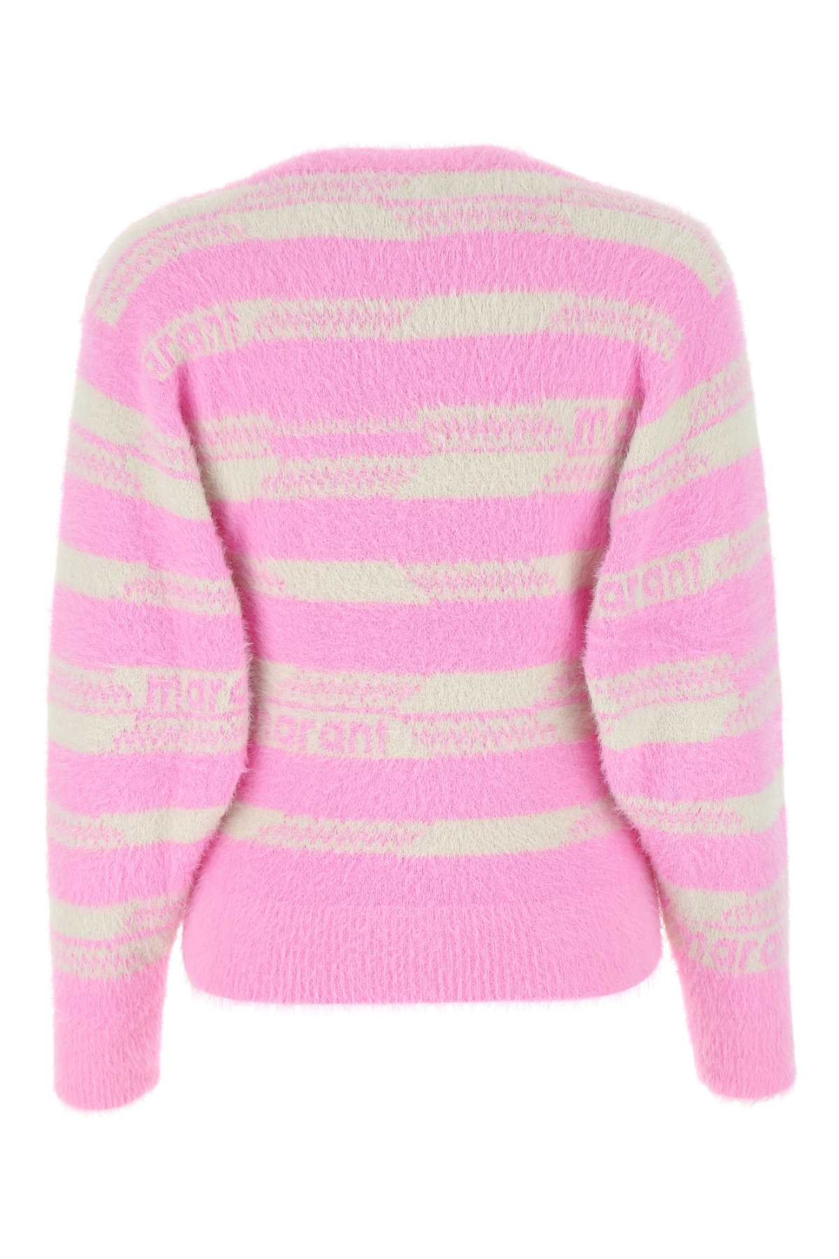 Marant Etoile Embroidered Nylon Orson Sweater In Pink